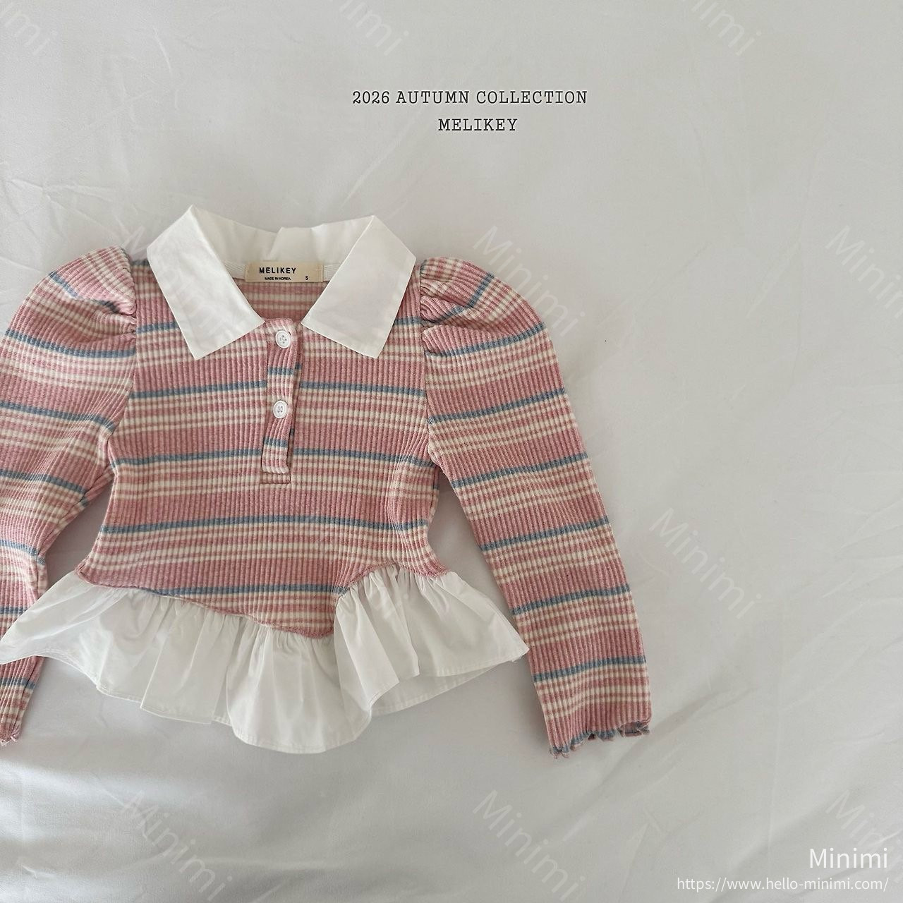 Melikey Diagonal Frill Collar T-shirt 細節圖 3