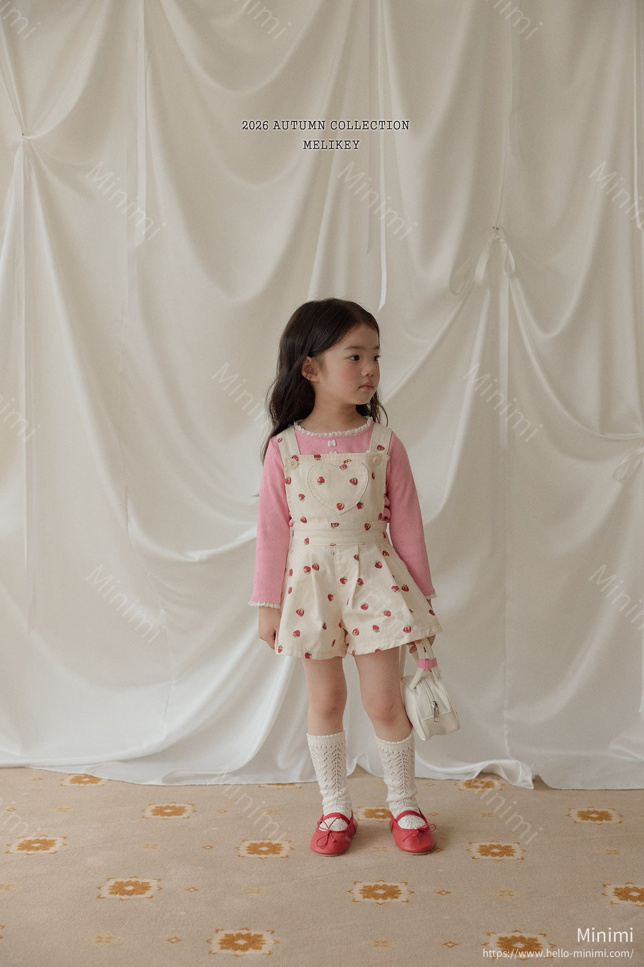 Melikey Strawberry Heart Overalls 細節圖 10