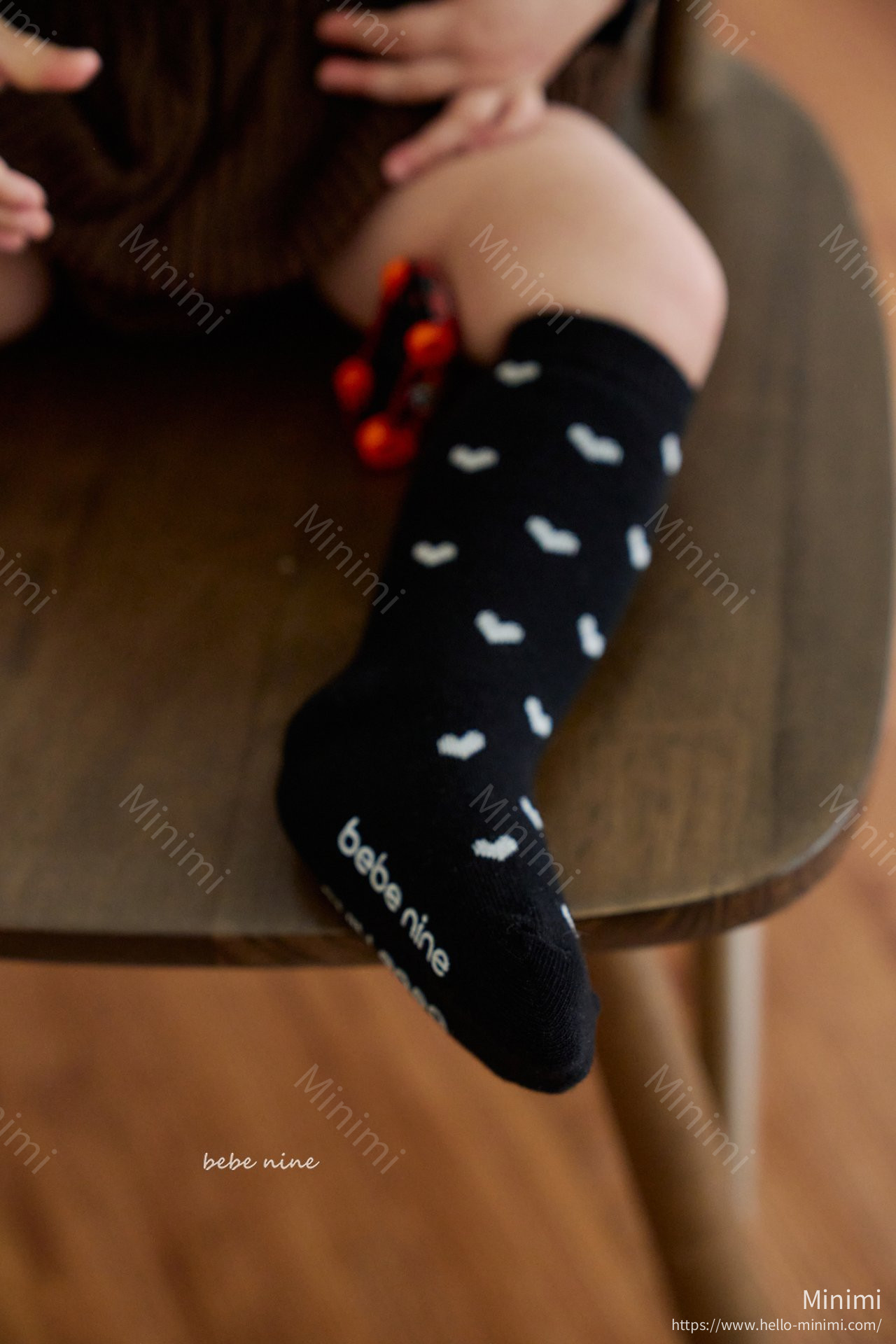 bebe nine Nine Heart Knee Socks Set 細節圖 6