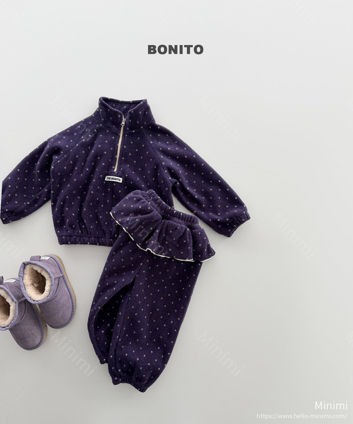 BONITO Dot Frill Half-Zip Set 細節圖 7