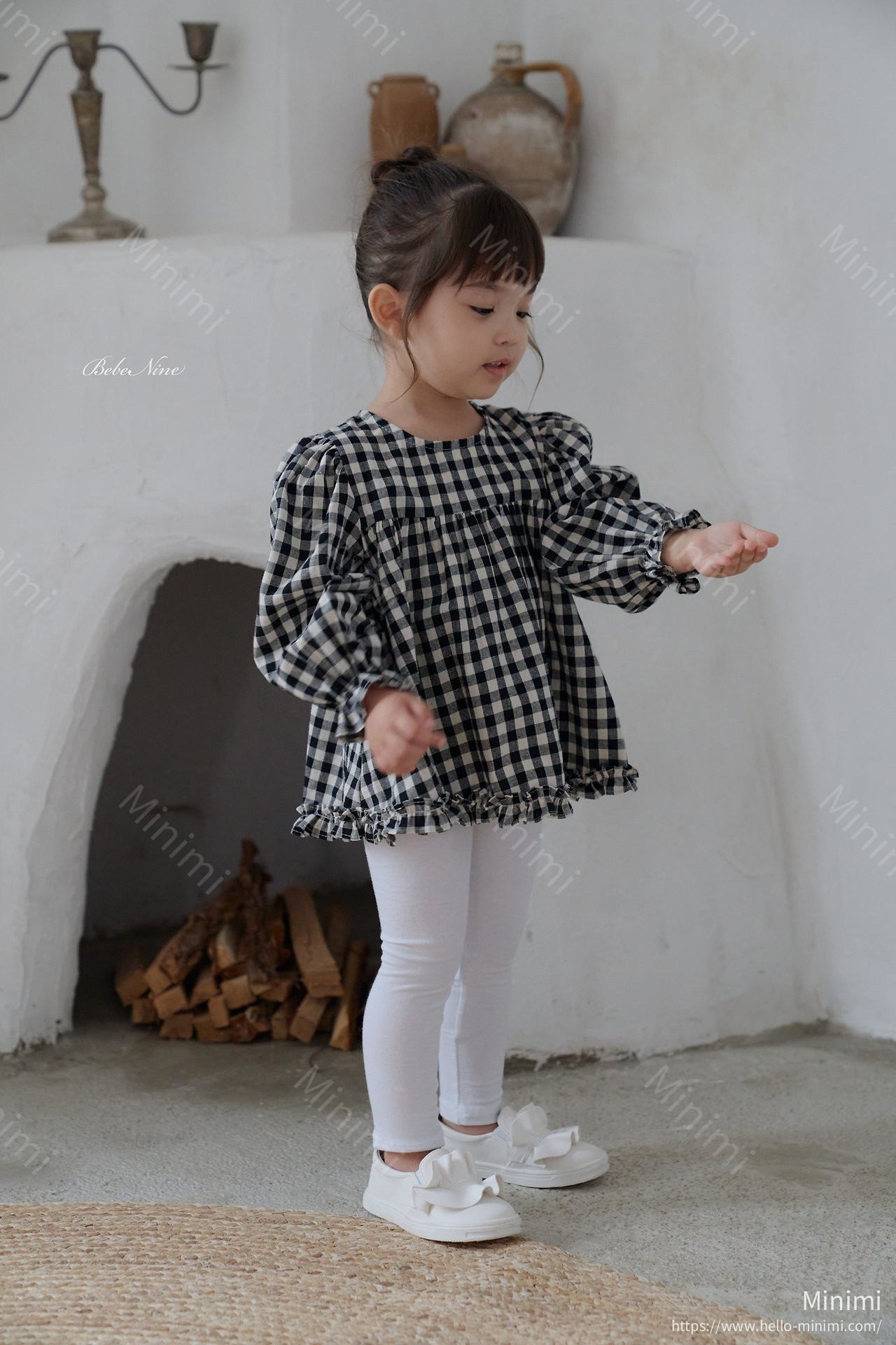 bebe nine Lucy Check Blouse 細節圖 8