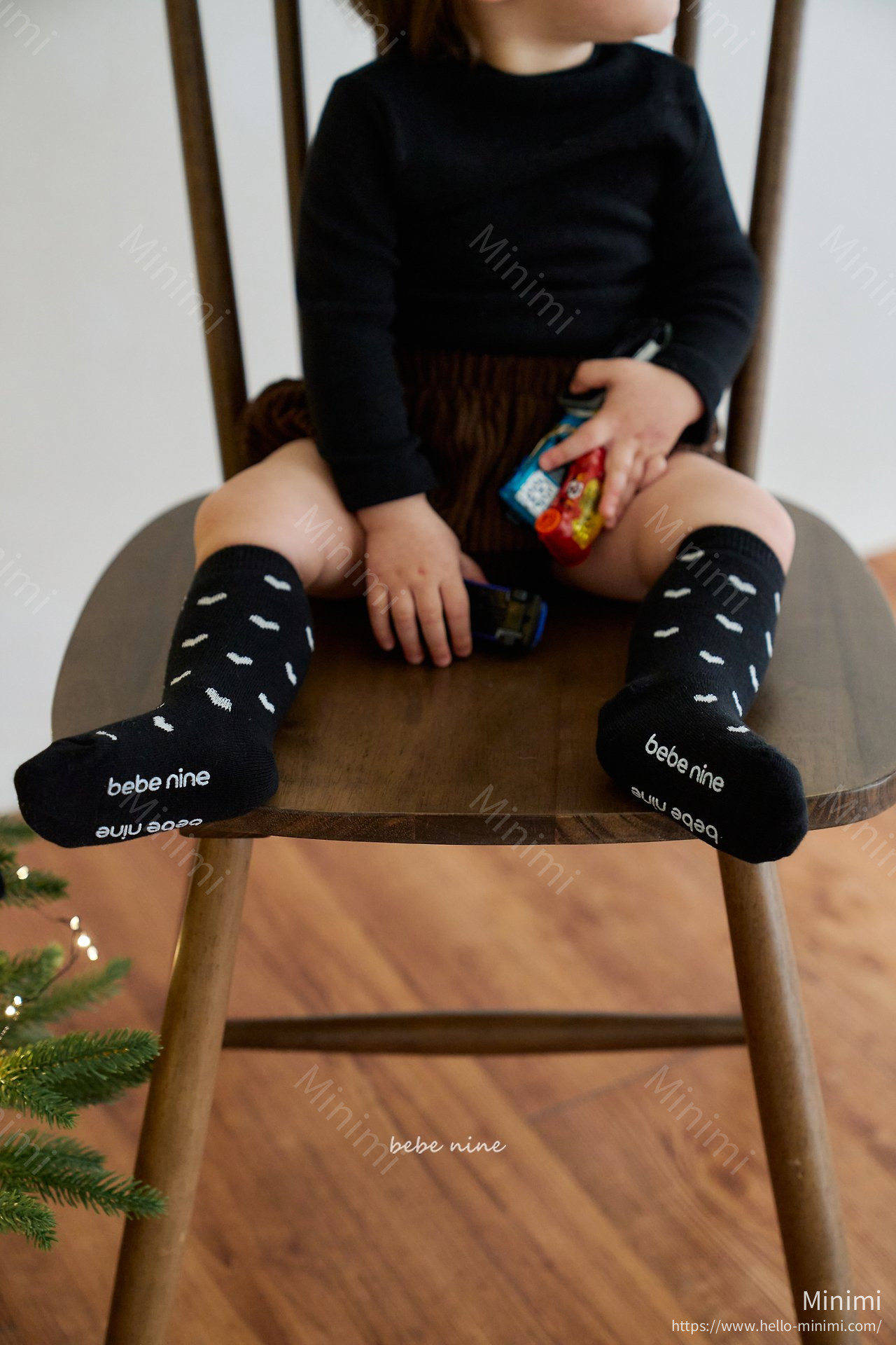 bebe nine Nine Heart Knee Socks Set 細節圖 1