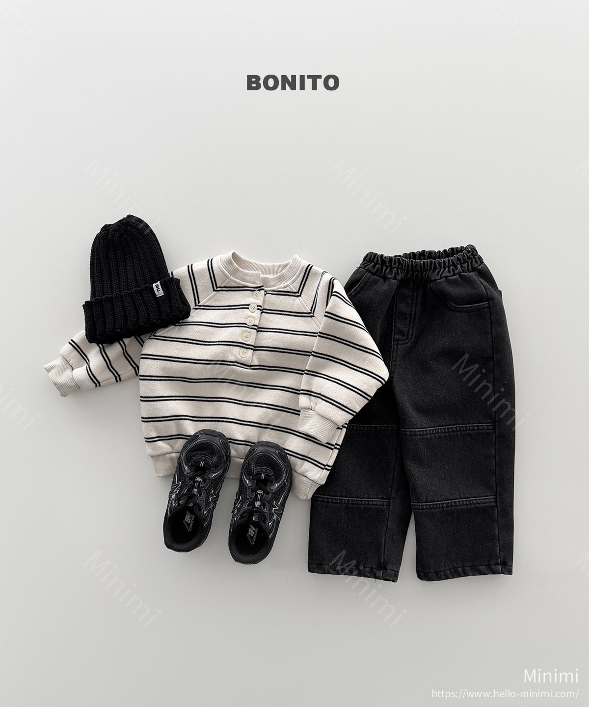 BONITO Stripe Henry Neck Sweatshirt 細節圖 6