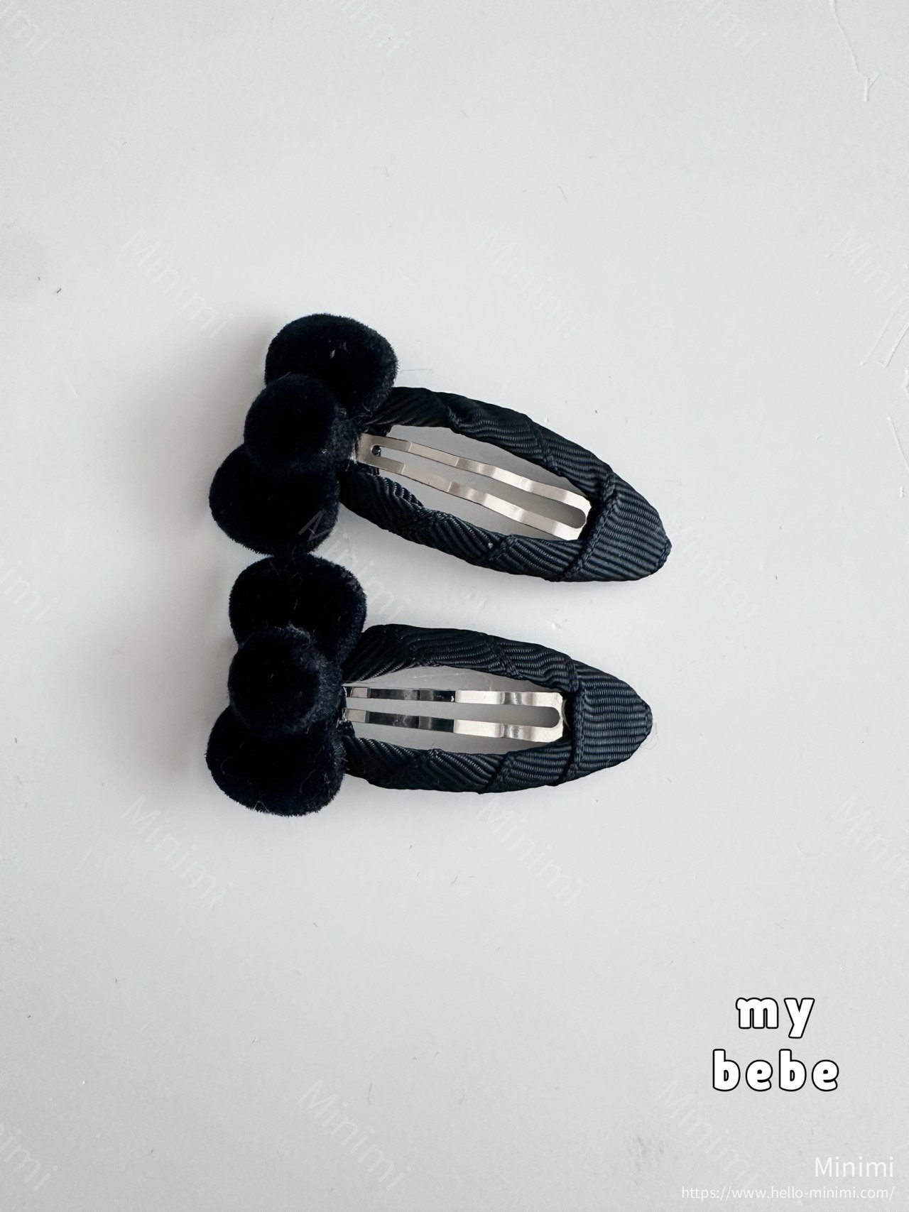 my_bébé Cutie Velvet Ribbon Hairpin Set 細節圖 8