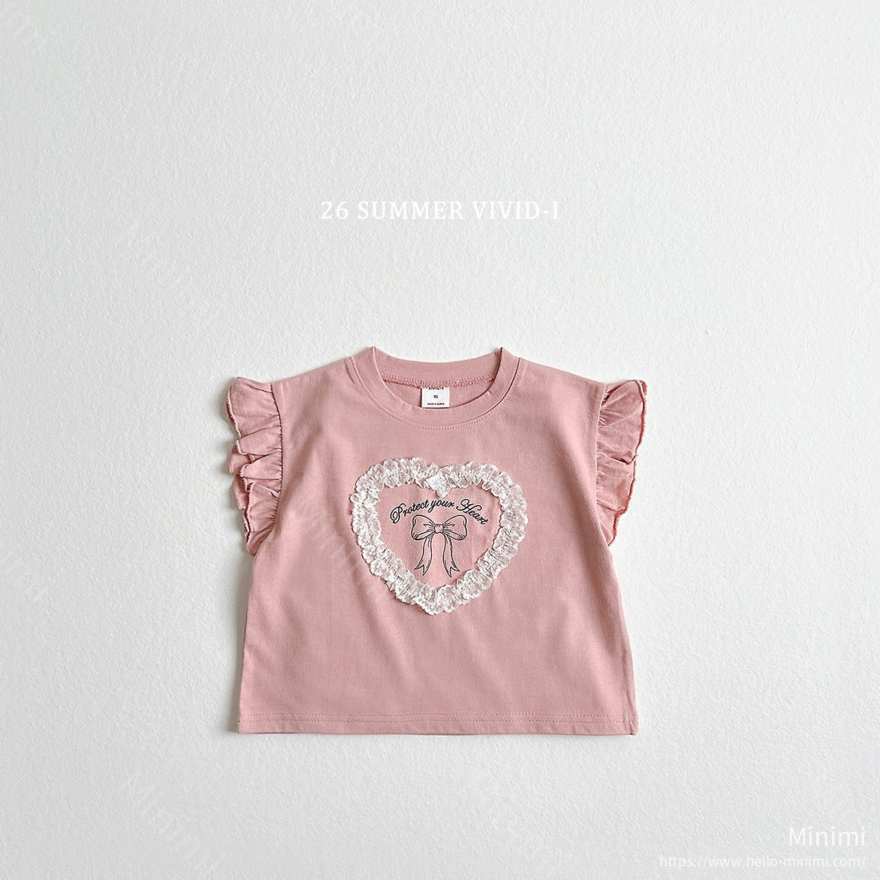 VIVID-I Lace Heart Ruffle T-Shirt 細節圖 3