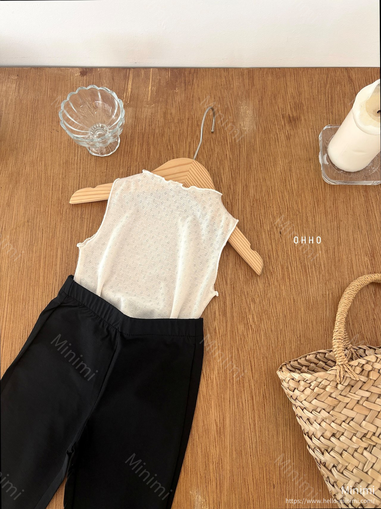 OHHO Eyelet Sleeveless Tee 細節圖 15