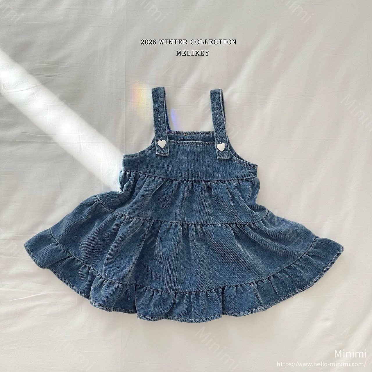 Melikey Tiered Velvet Denim Dress 細節圖 19