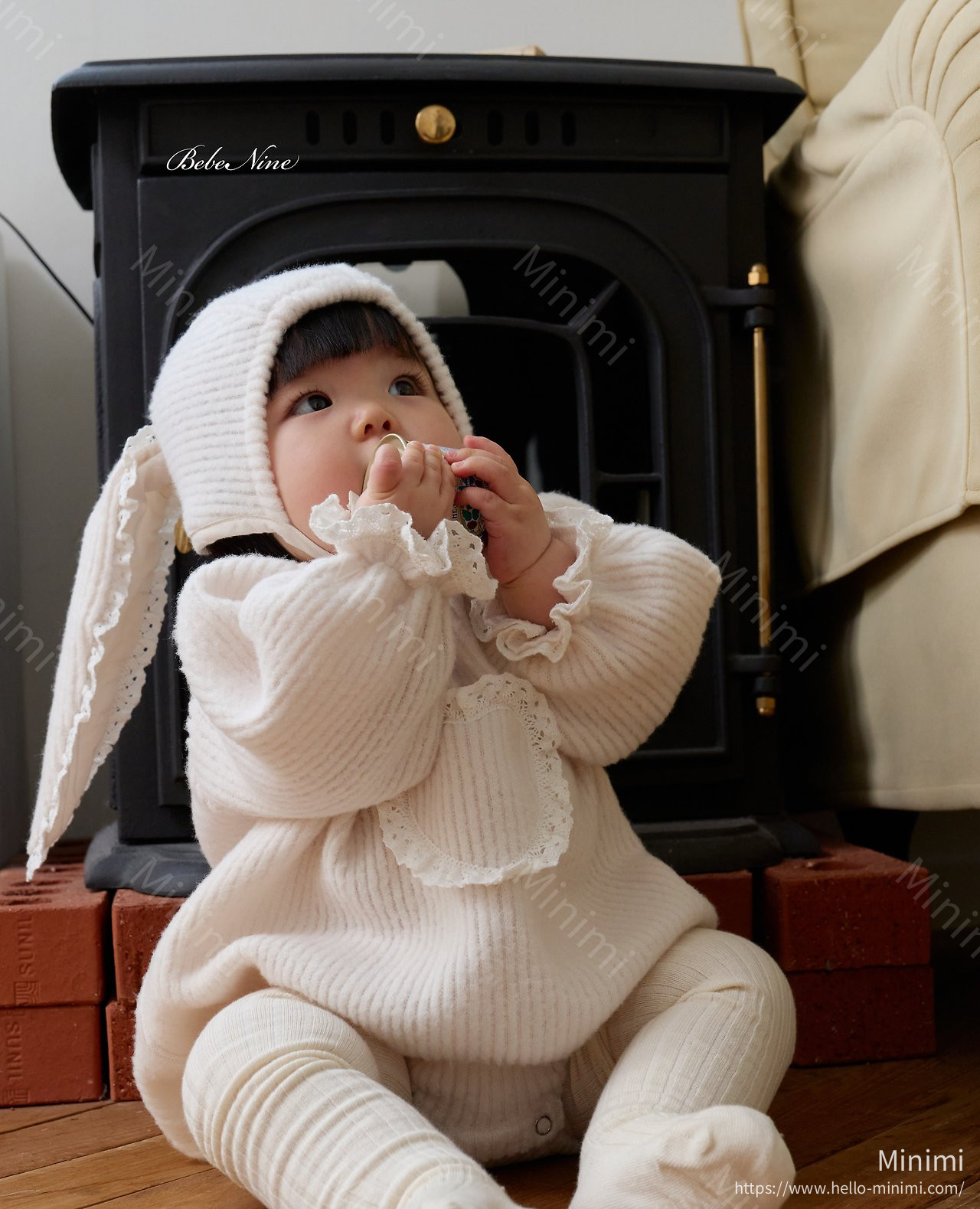 bebe nine Heart Frill Bonnet 細節圖 8