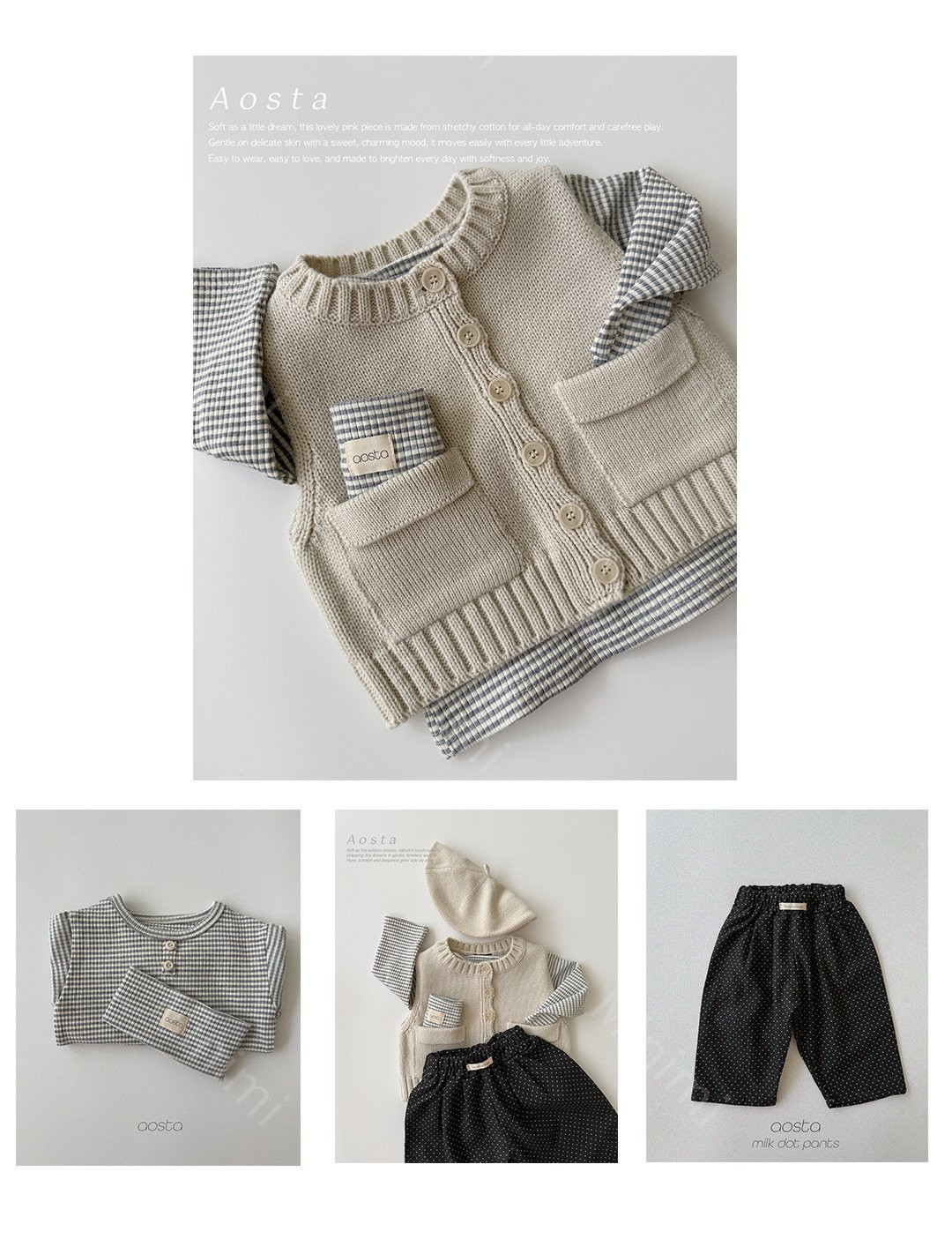 Aosta atelier Knit Cookie Vest 細節圖 2