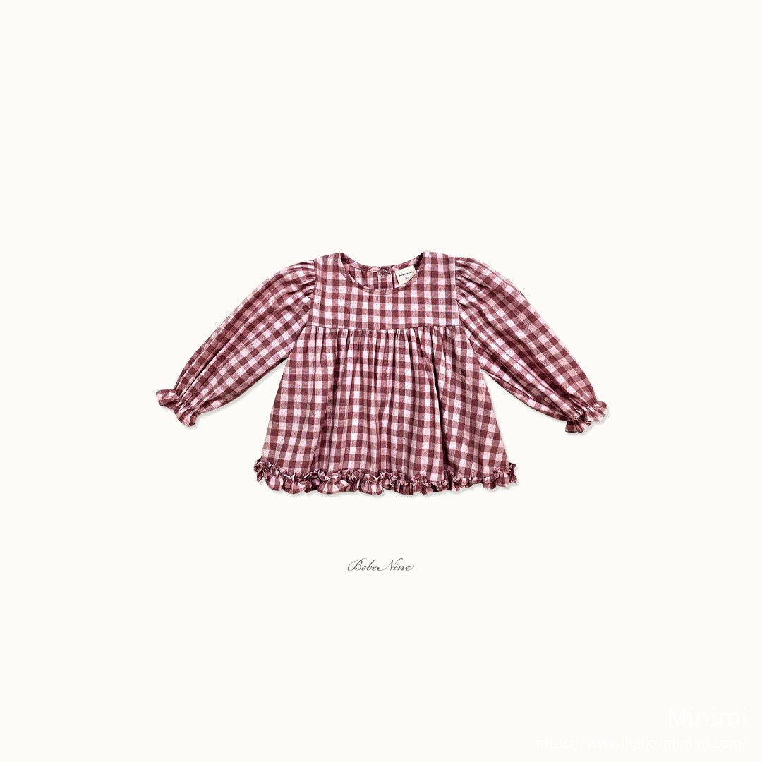 bebe nine Lucy Check Blouse 細節圖 18