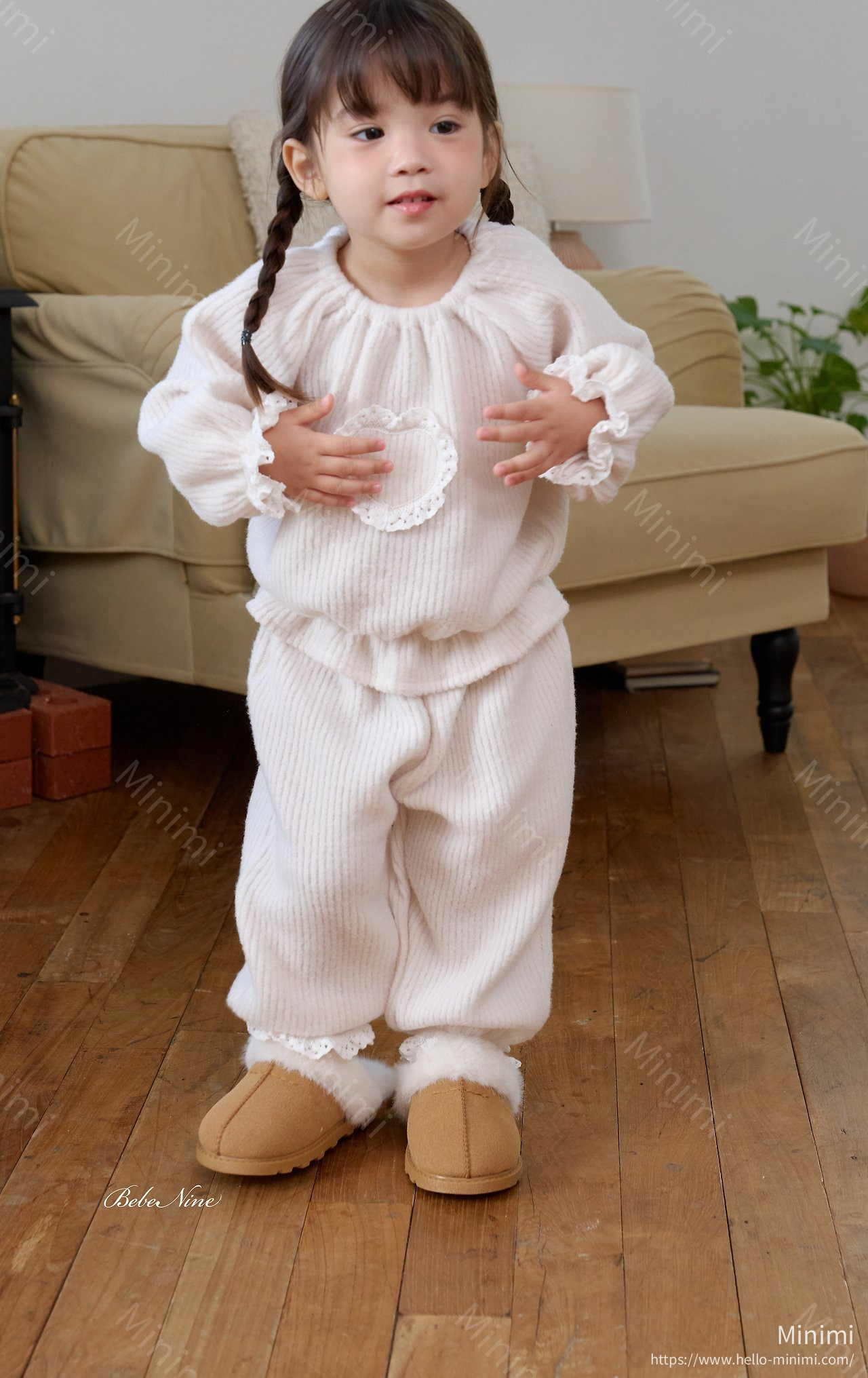 bebe nine Heart Brushed-Lining Frill Pants 細節圖 14