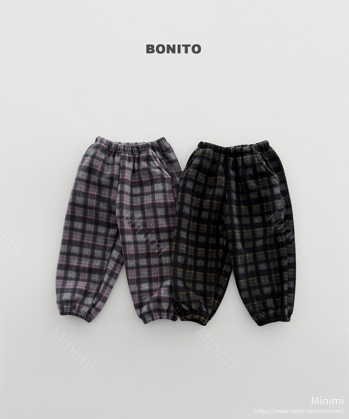 Check Fleece Jogger Pants