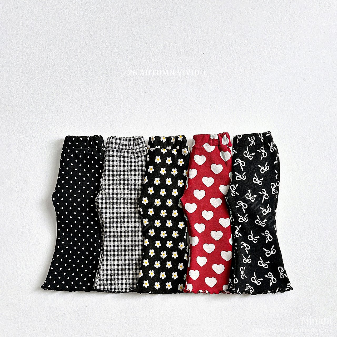 VIVID-I Autumn Pattern Ruffle Pants - 韓國童裝代購主圖