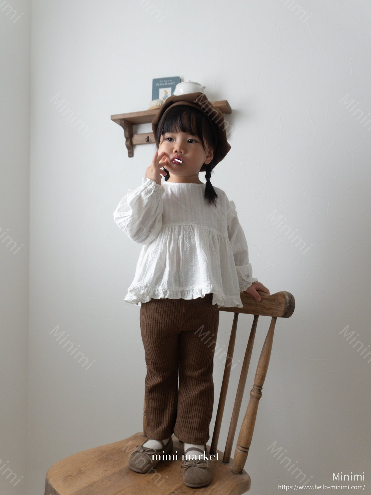 mimi-market Shoulder Frill Blouse 細節圖 12