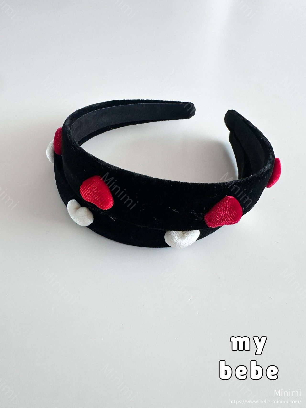 my_bébé King Heart Velvet Hairband 細節圖 4