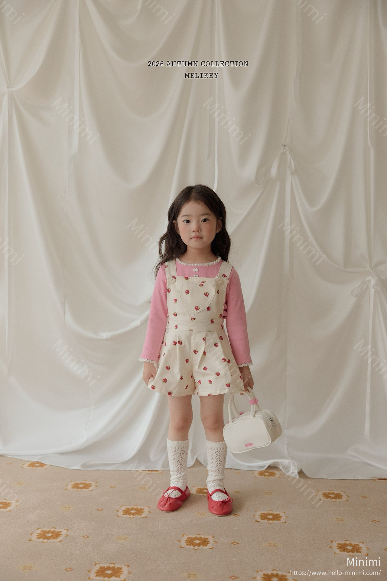 Melikey Strawberry Heart Overalls 細節圖 12