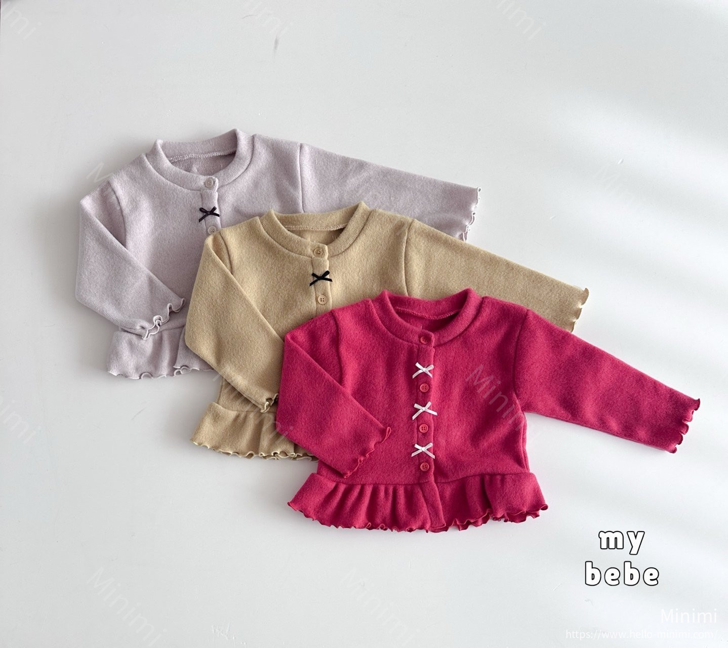 my_bébé Winter Frill Ribbon Cardigan 細節圖 2