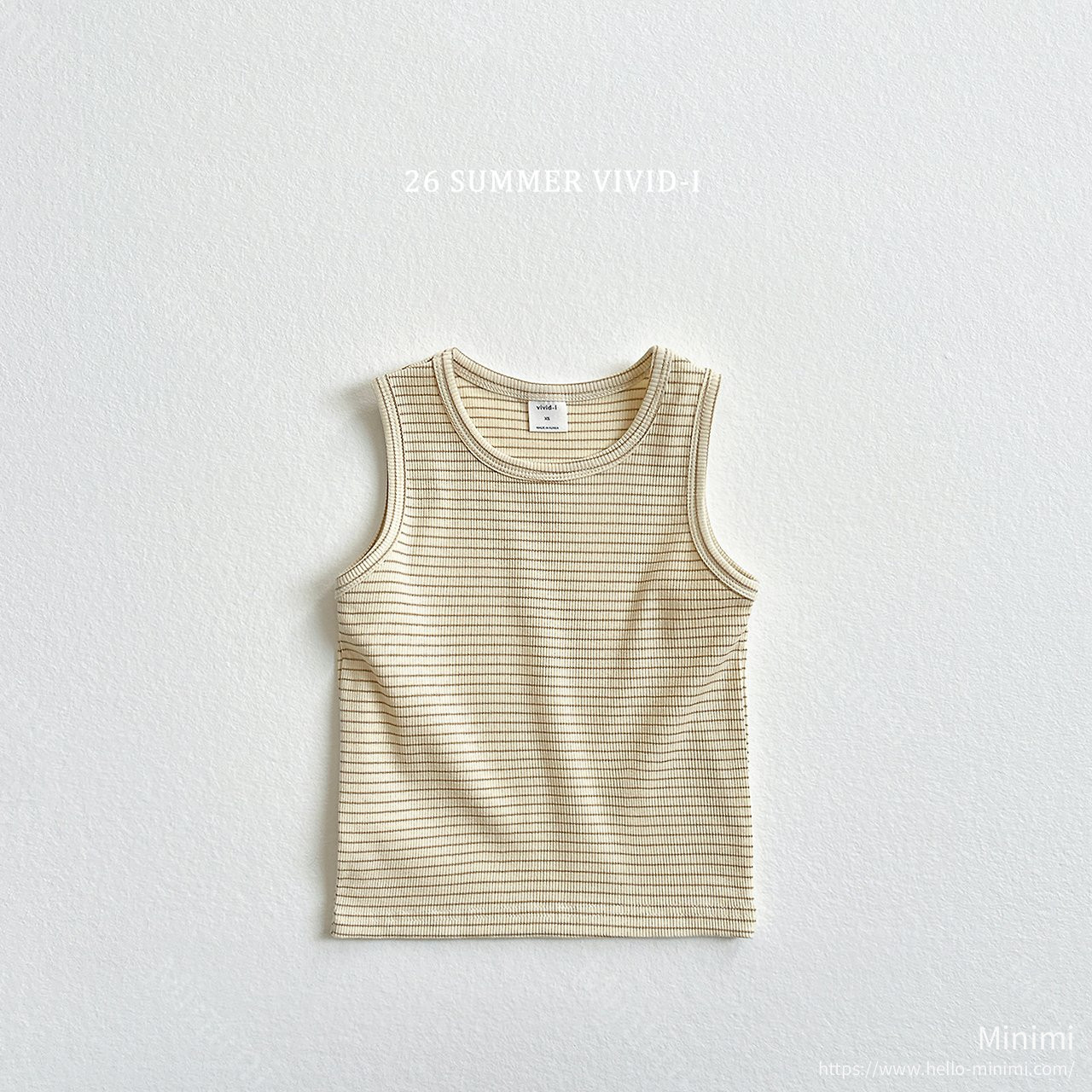 VIVID-I (Event) Striped Ribbed Sleeveless Top 細節圖 3