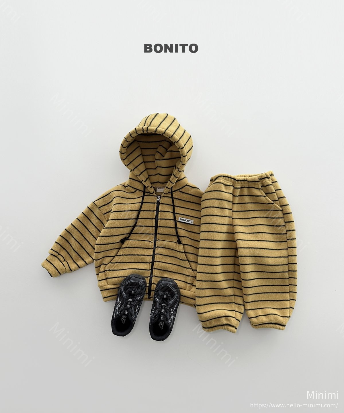 BONITO Uri Stripe Hood Zip-up Set 細節圖 4