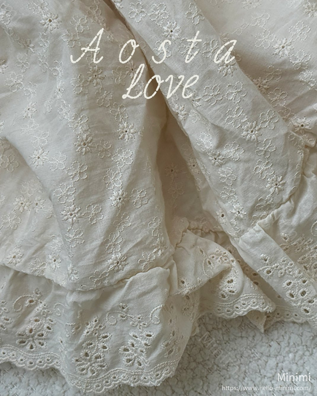Aosta atelier Lace Cotton Open Dress 細節圖 18