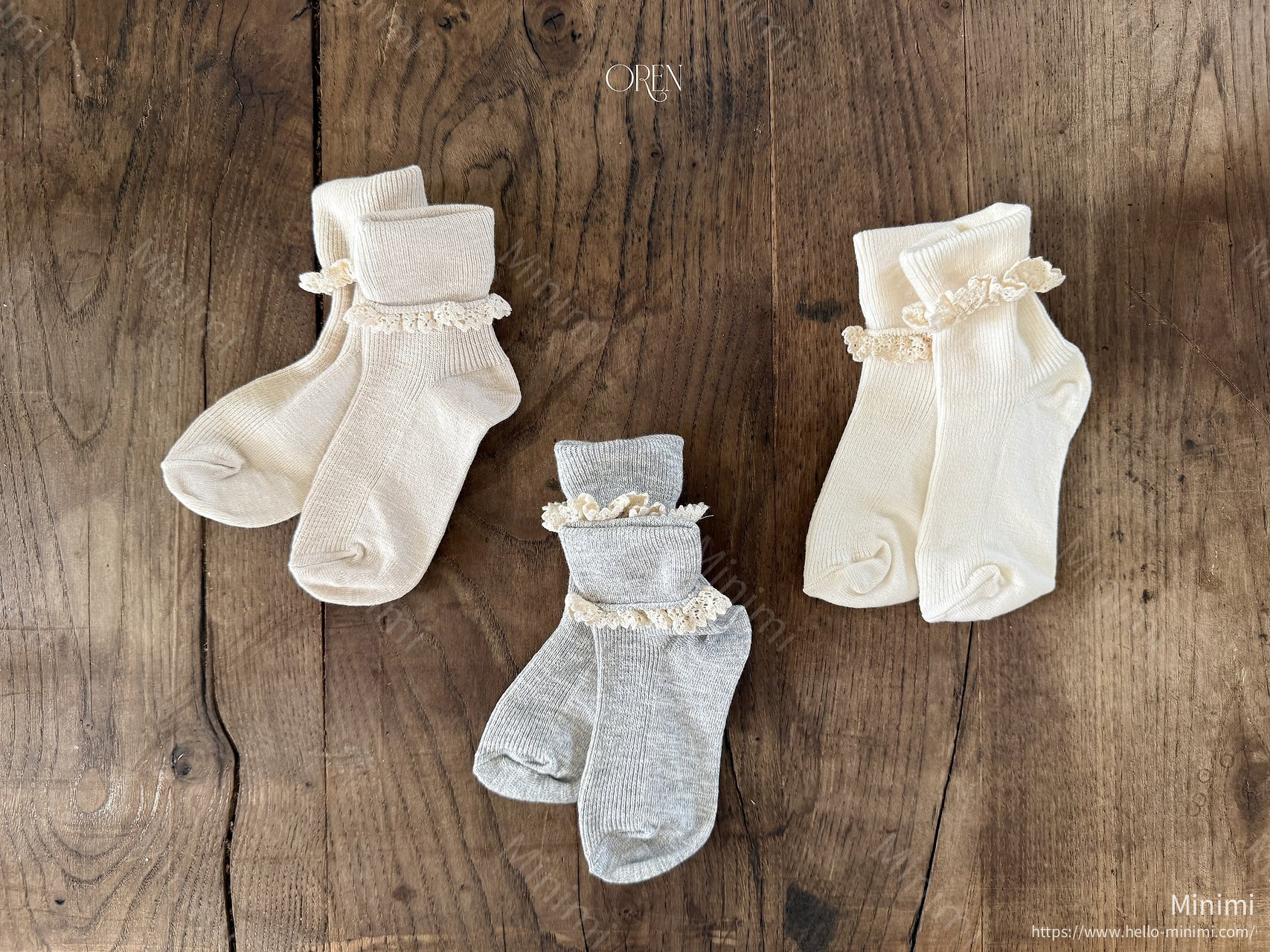 Oren Olive Long Lace Socks 細節圖 1