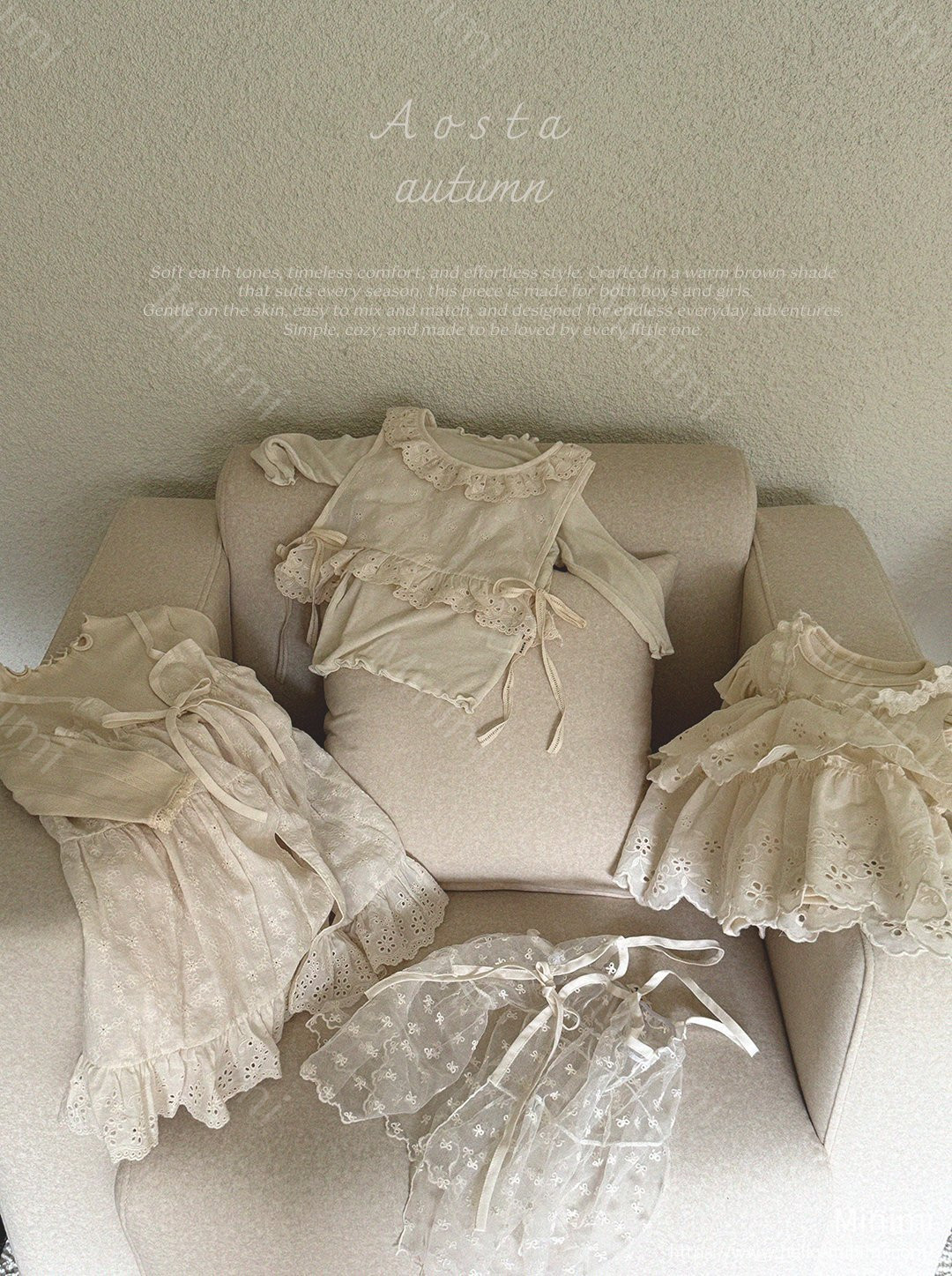 Aosta atelier Lace Cotton Open Dress 細節圖 11