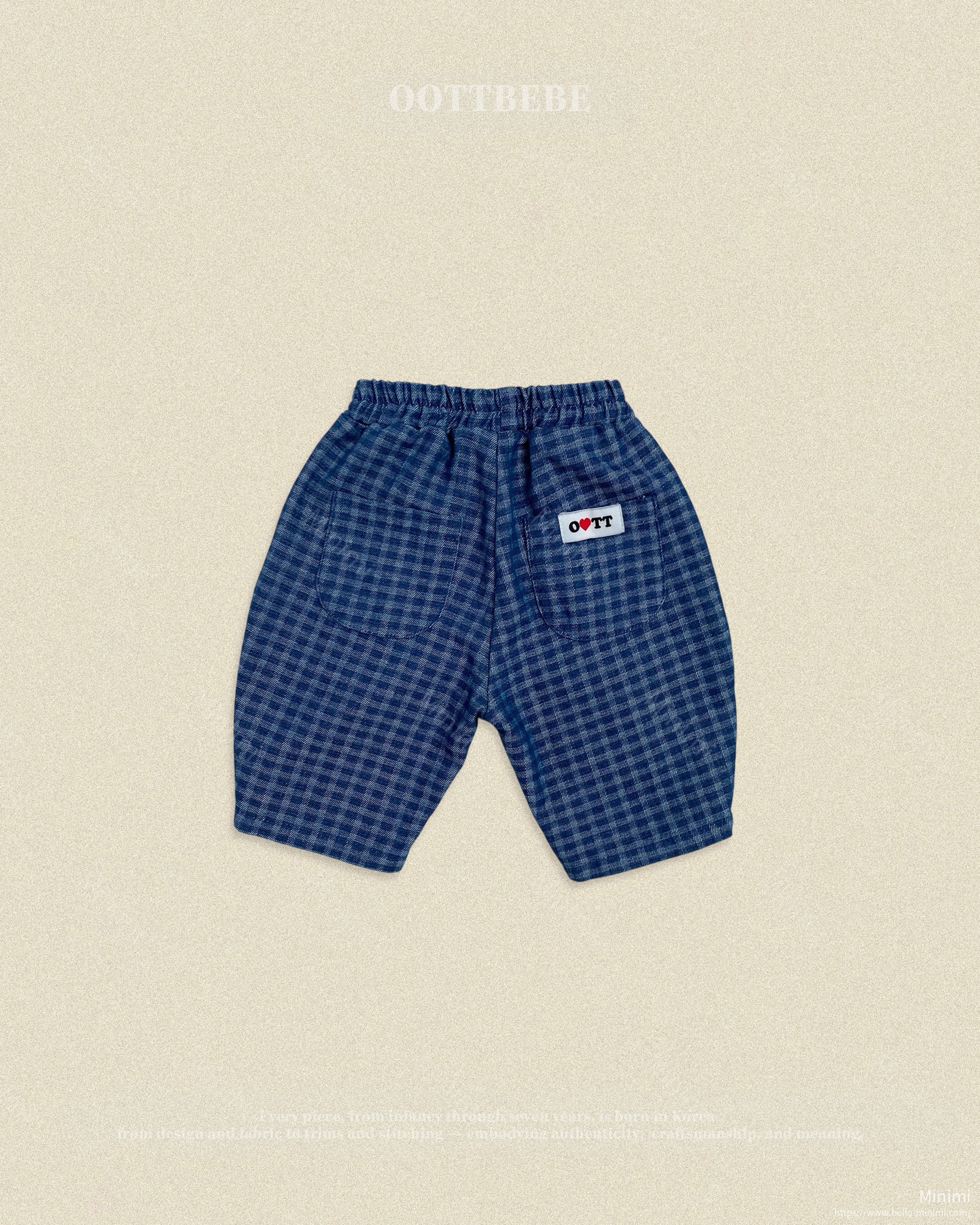 oott bebe Denim Check Pants 細節圖 6