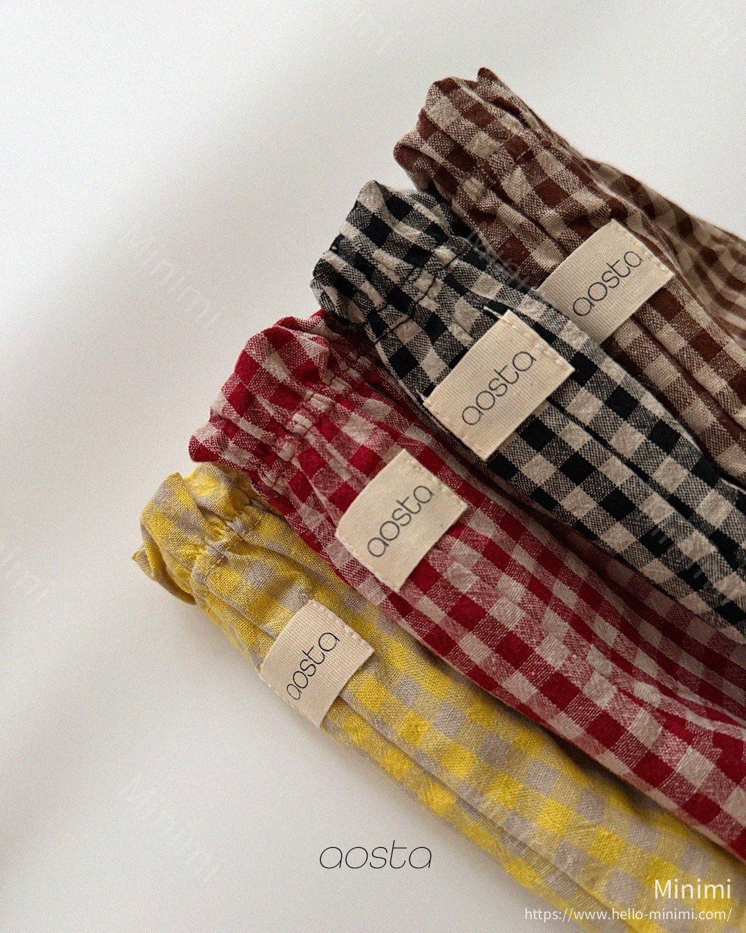 Aosta atelier Caramel Check Pants 細節圖 38