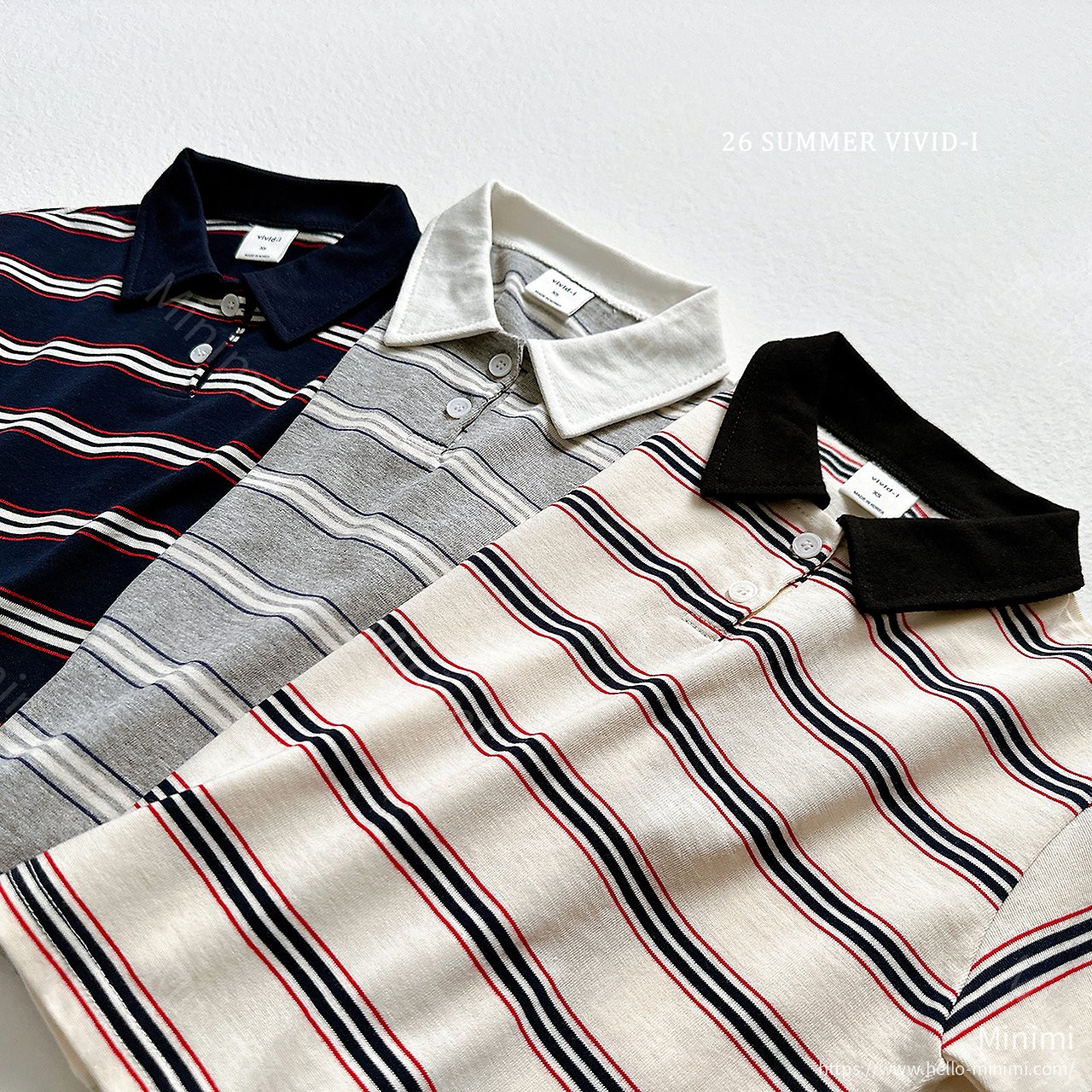 VIVID-I Multi Collar Striped T-Shirt 細節圖 18