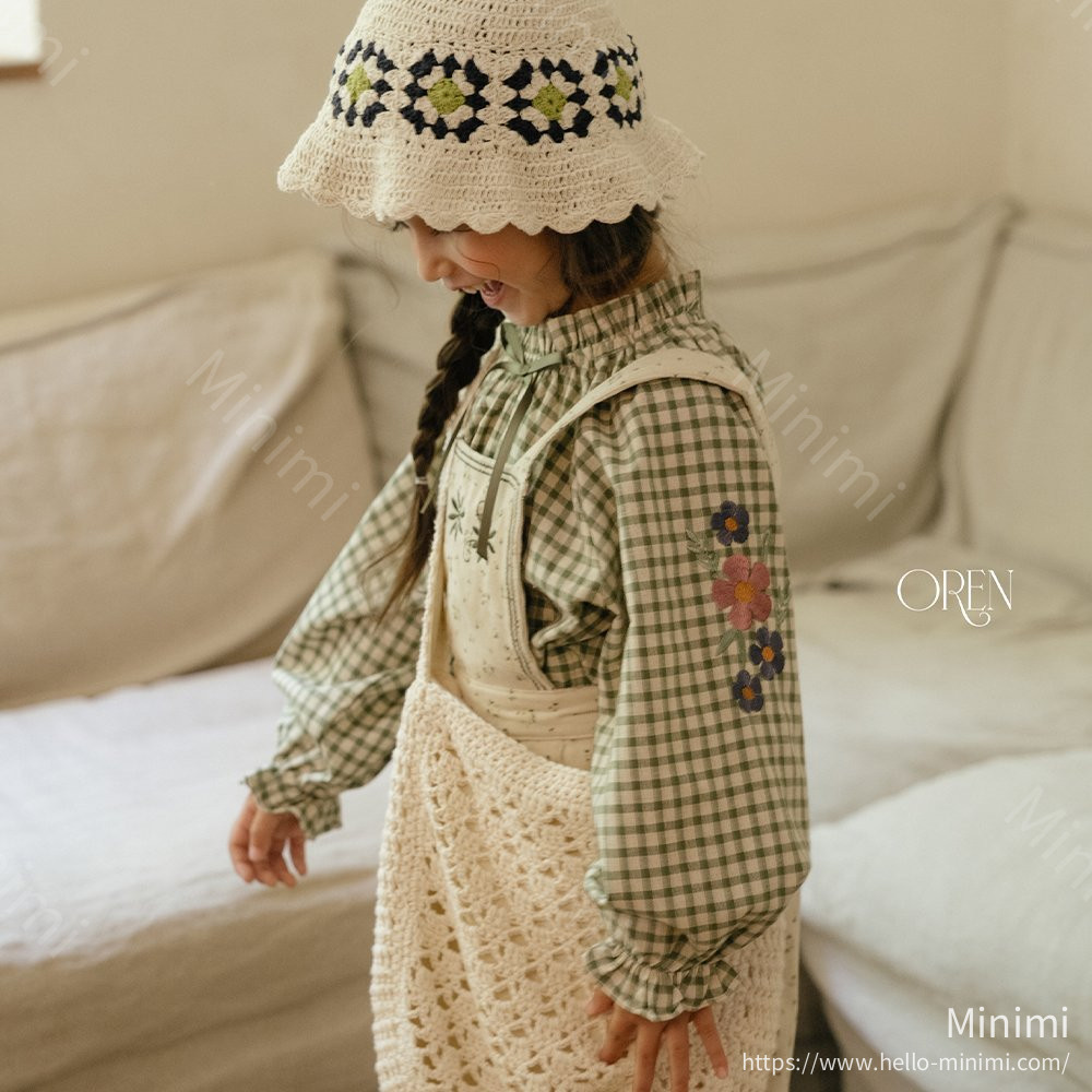 Oren Manon Check Blouse - 韓國童裝代購主圖
