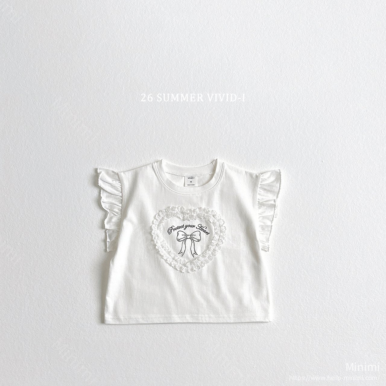 VIVID-I Lace Heart Ruffle T-Shirt 細節圖 1