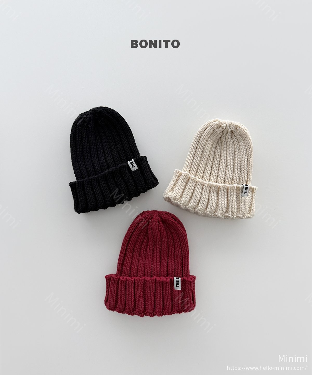BONITO Rib Knit Beanie 韓國童裝現貨