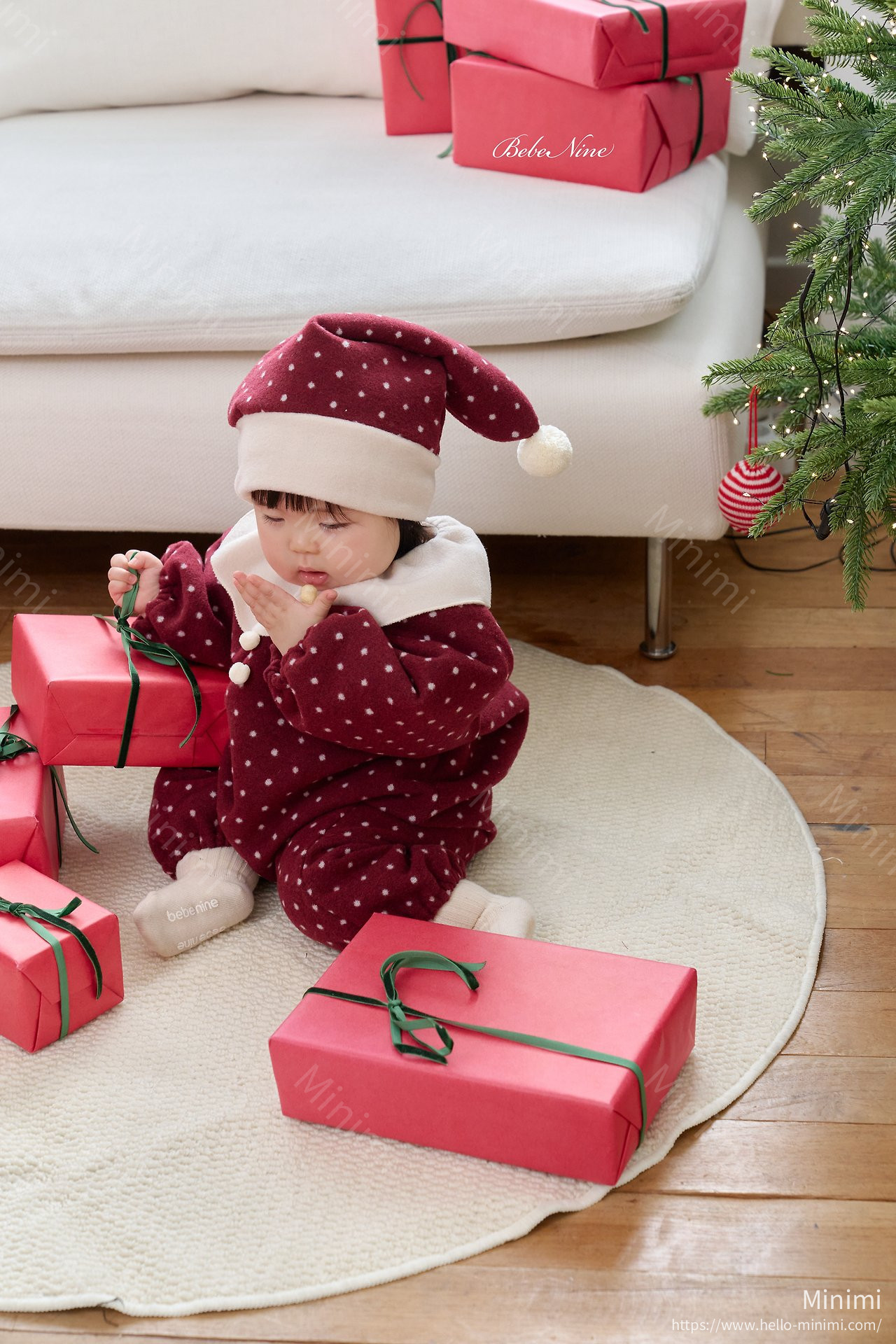 bebe nine Pom-Pom Collar Romper 細節圖 11