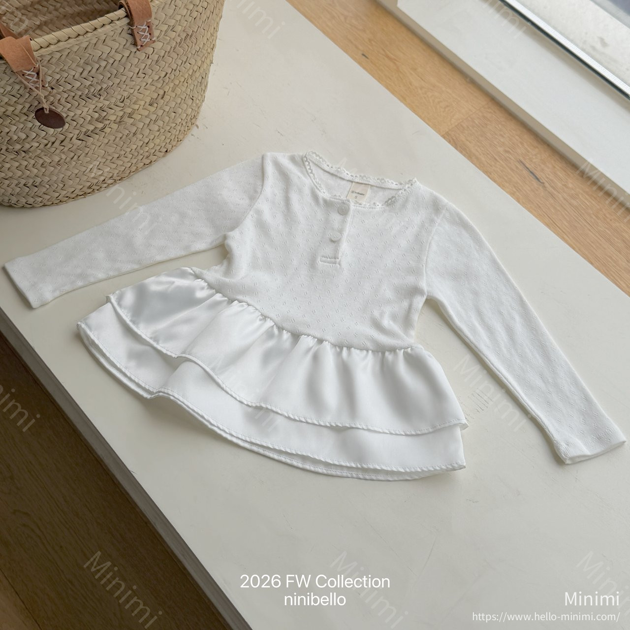 ninibello Eyelet Tulip Layered T-shirt 細節圖 2