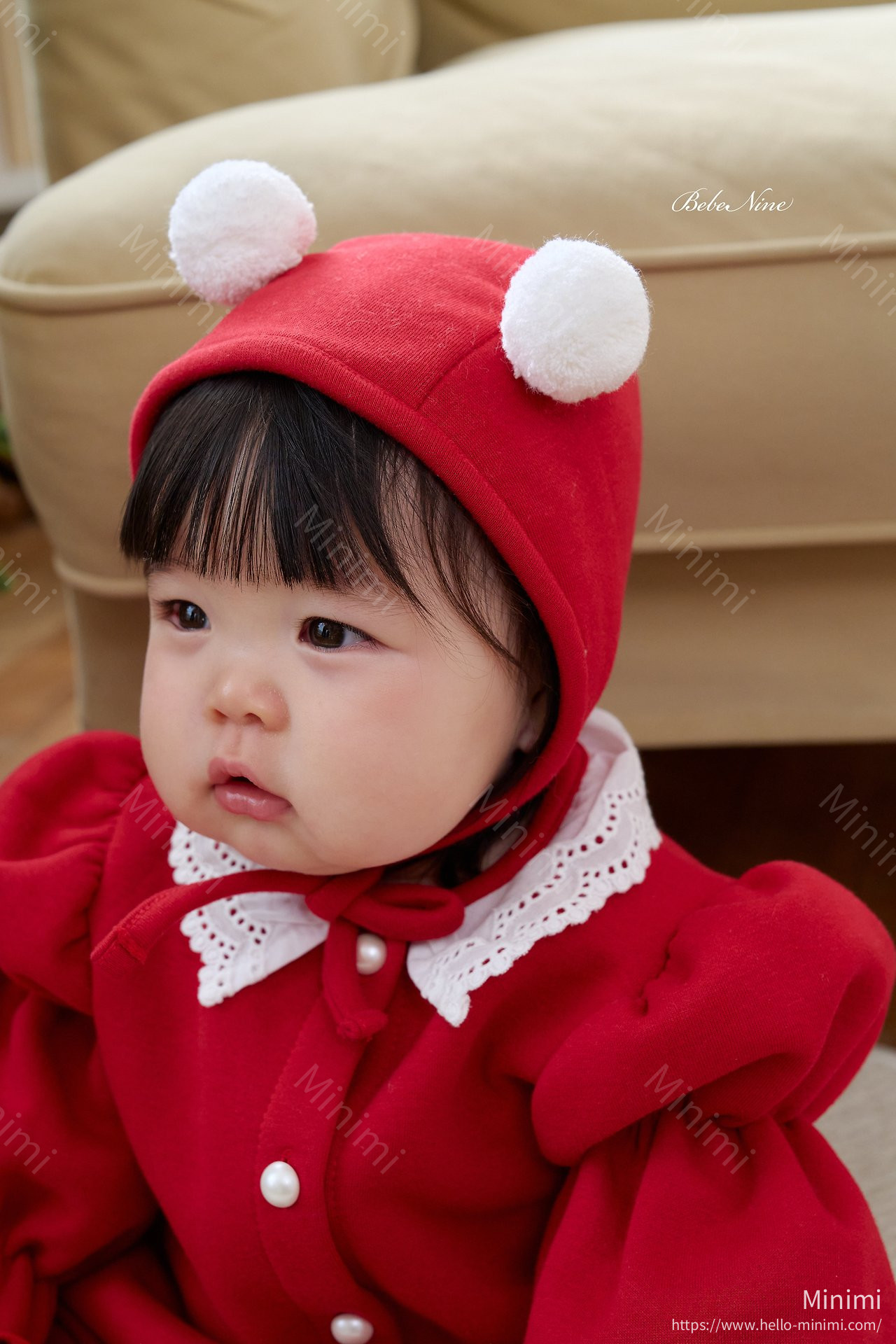 bebe nine Puff Lace Bonnet 韓國童裝現貨