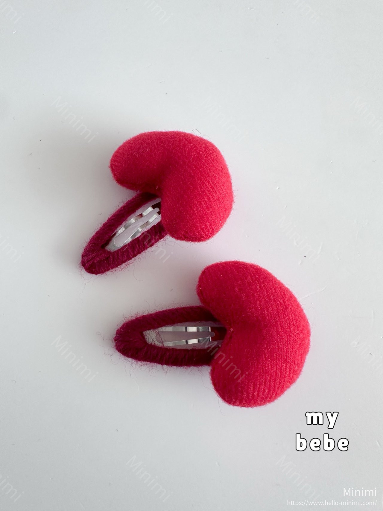 my_bébé 3D Heart Hairpin Set 細節圖 2