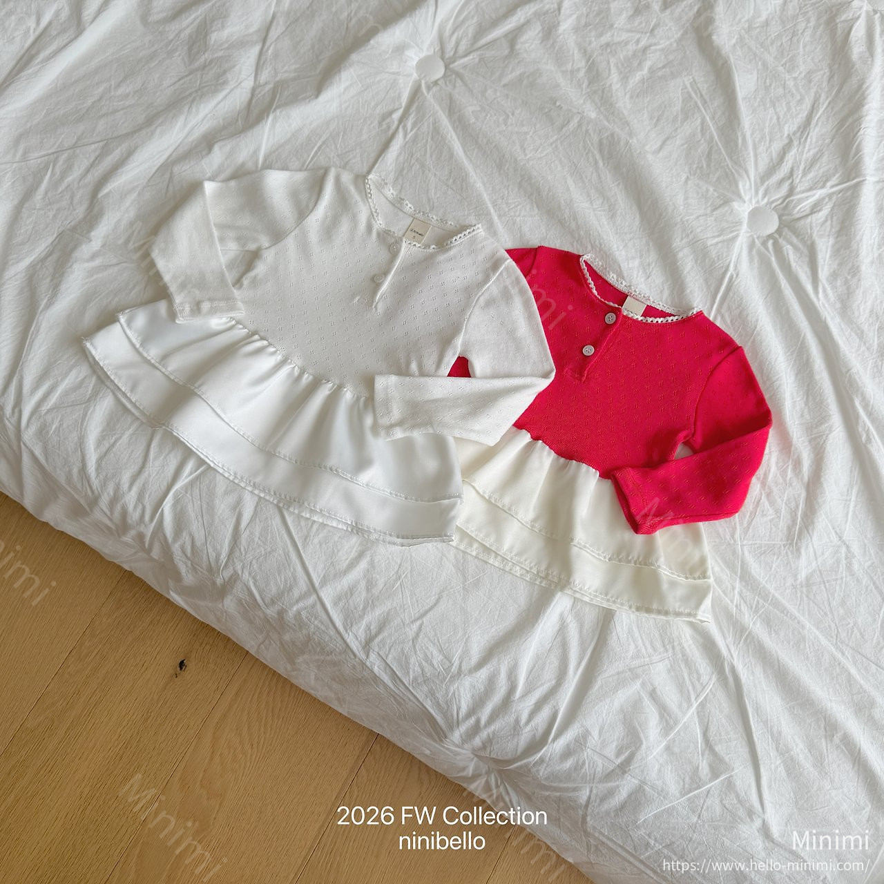 ninibello Eyelet Tulip Layered T-shirt 細節圖 1