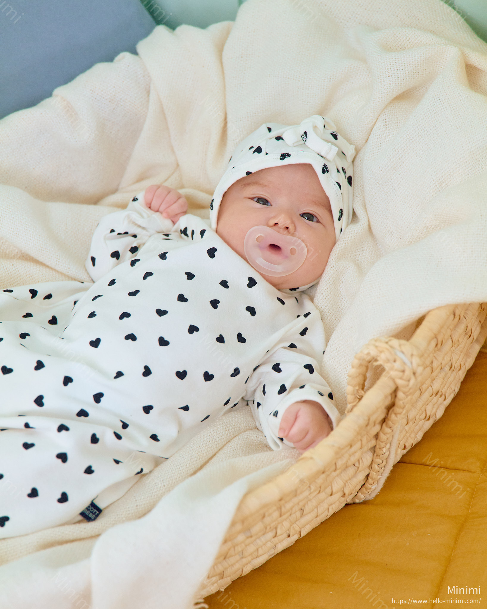 oott bebe Petite Heart Full Bodysuit + Bonnet Set 細節圖 20
