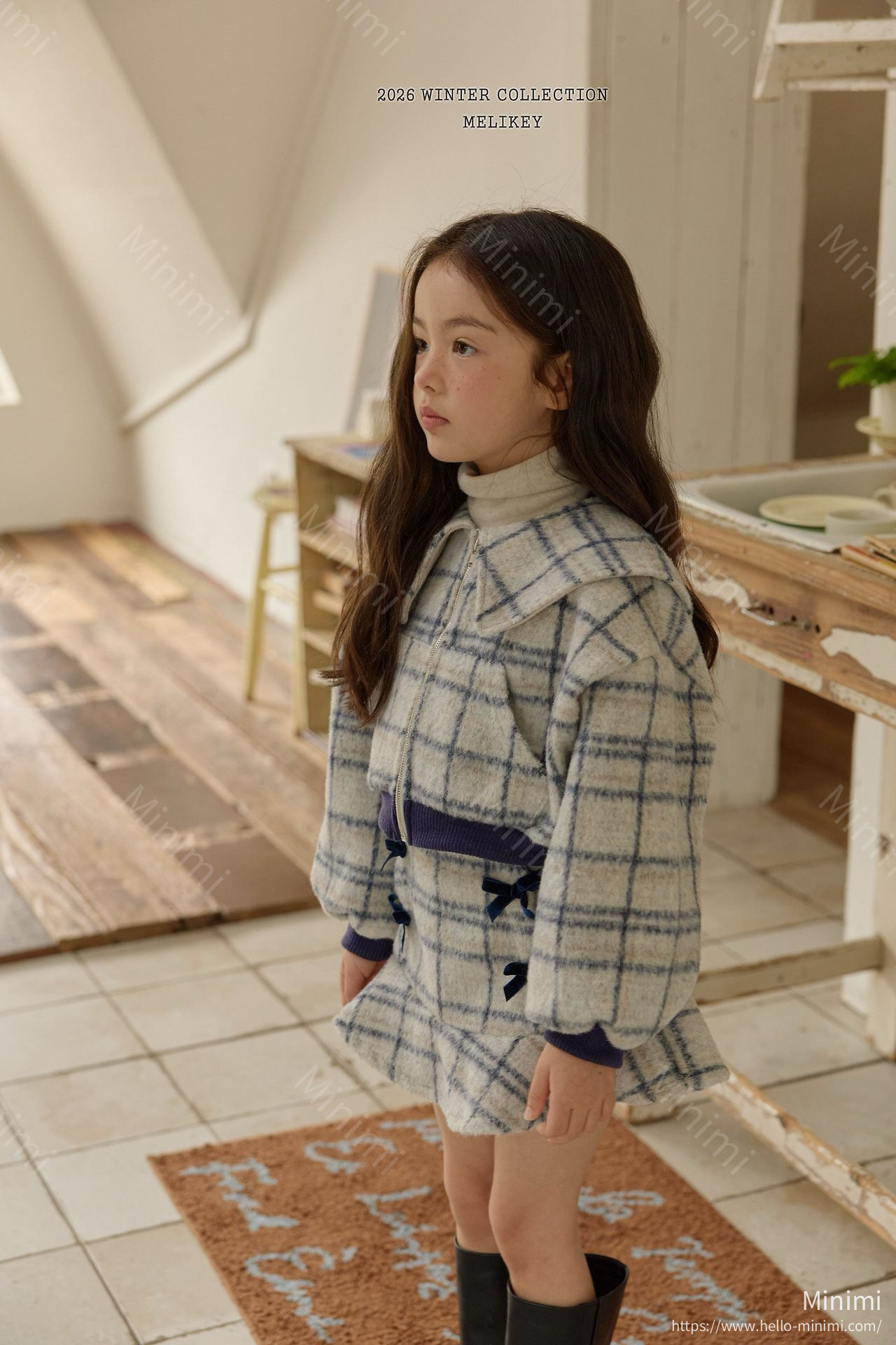 Melikey Wool Check Zip-up 細節圖 4