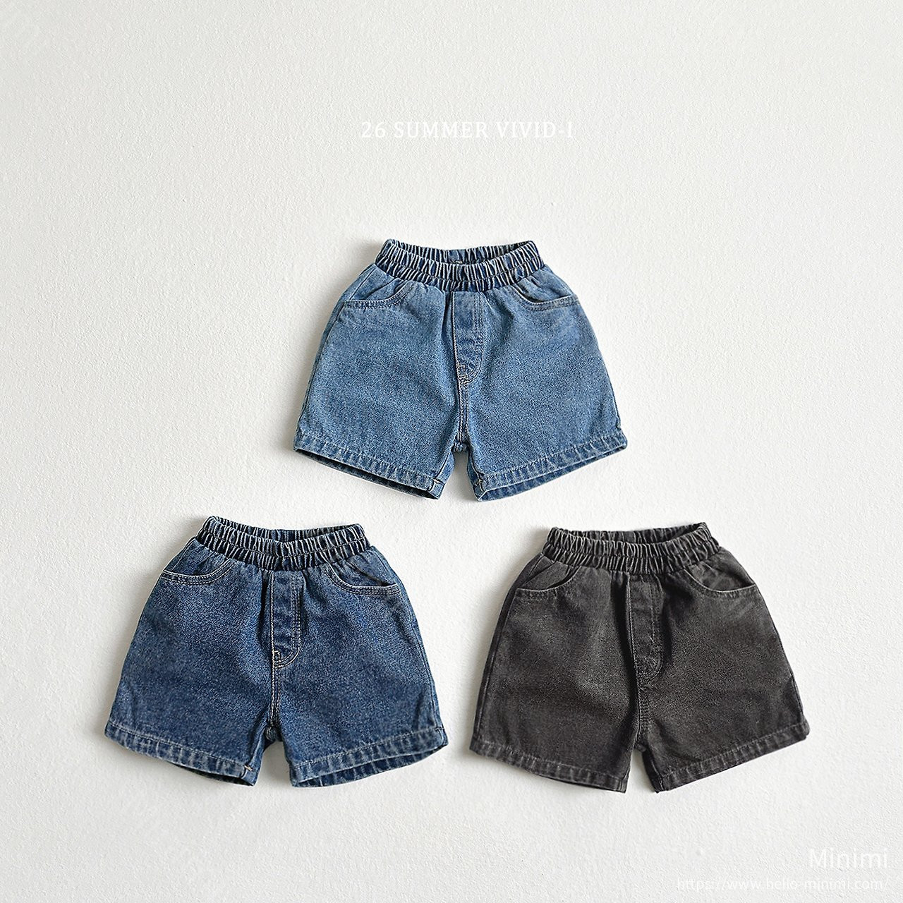 VIVID-I Basic Denim Shorts 細節圖 1