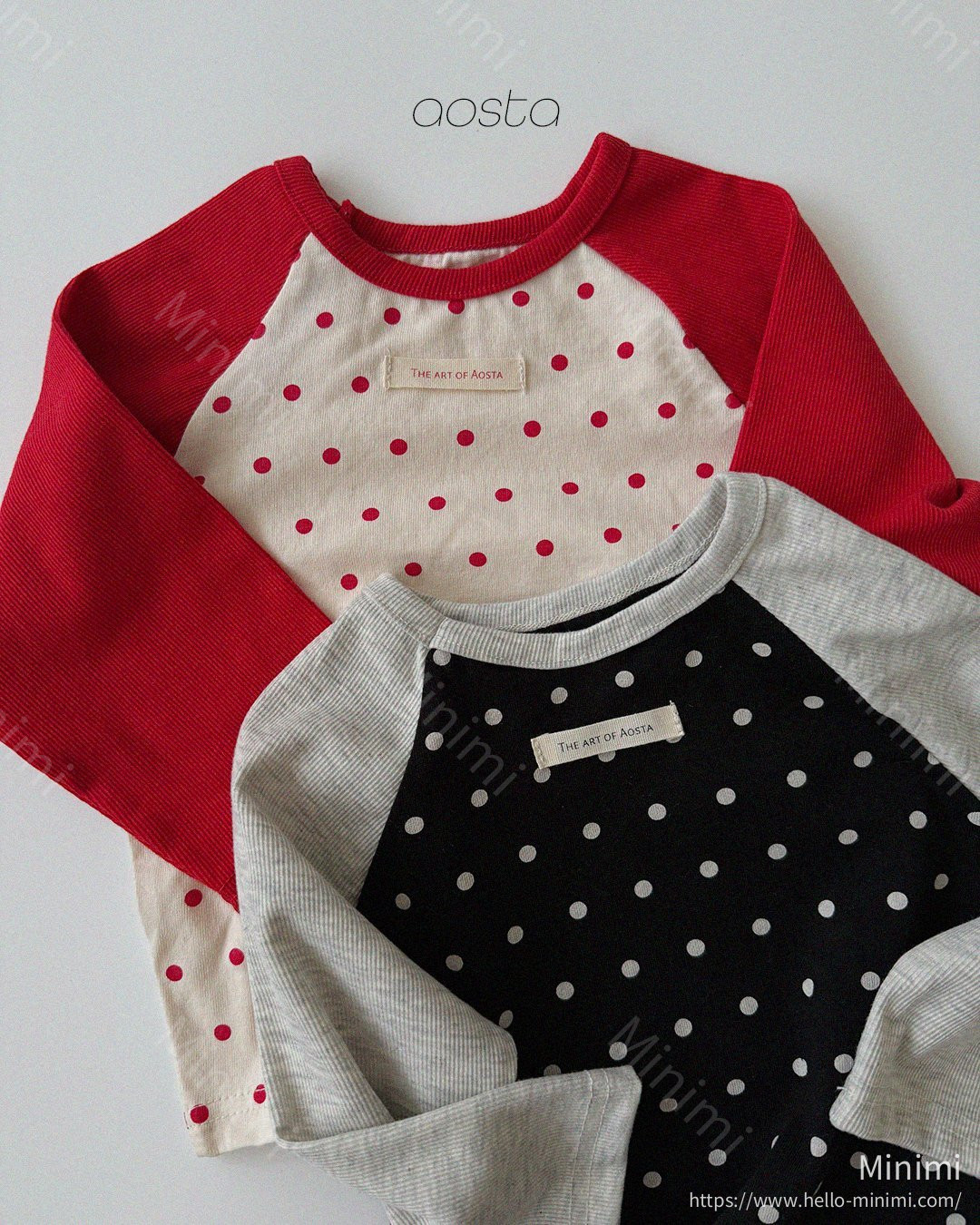 Aosta atelier Dot Raglan T-Shirt 細節圖 1