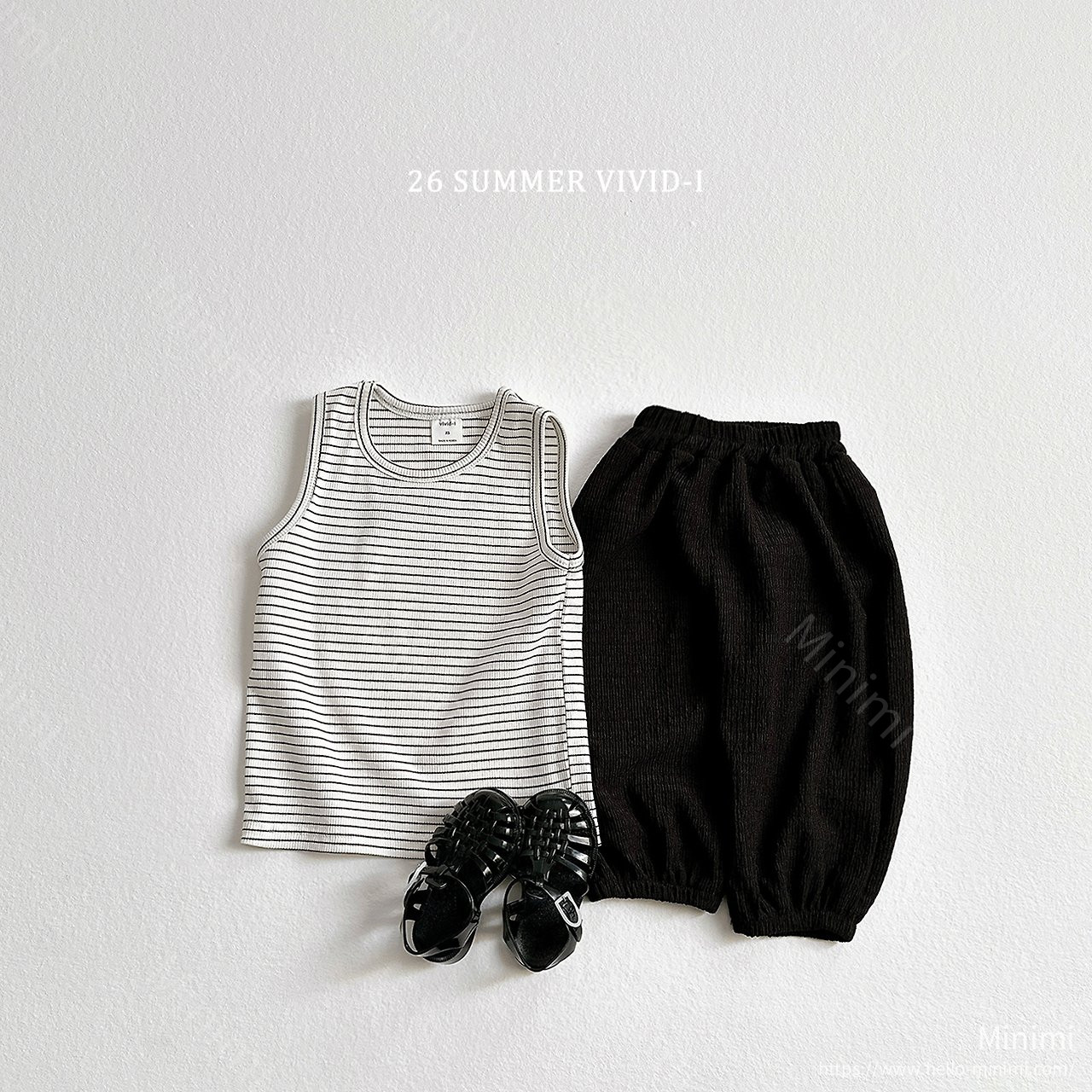 VIVID-I (Event) Striped Ribbed Sleeveless Top 細節圖 5