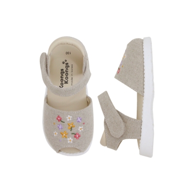 [Squeaky Sandals] Flower Road (Beige)