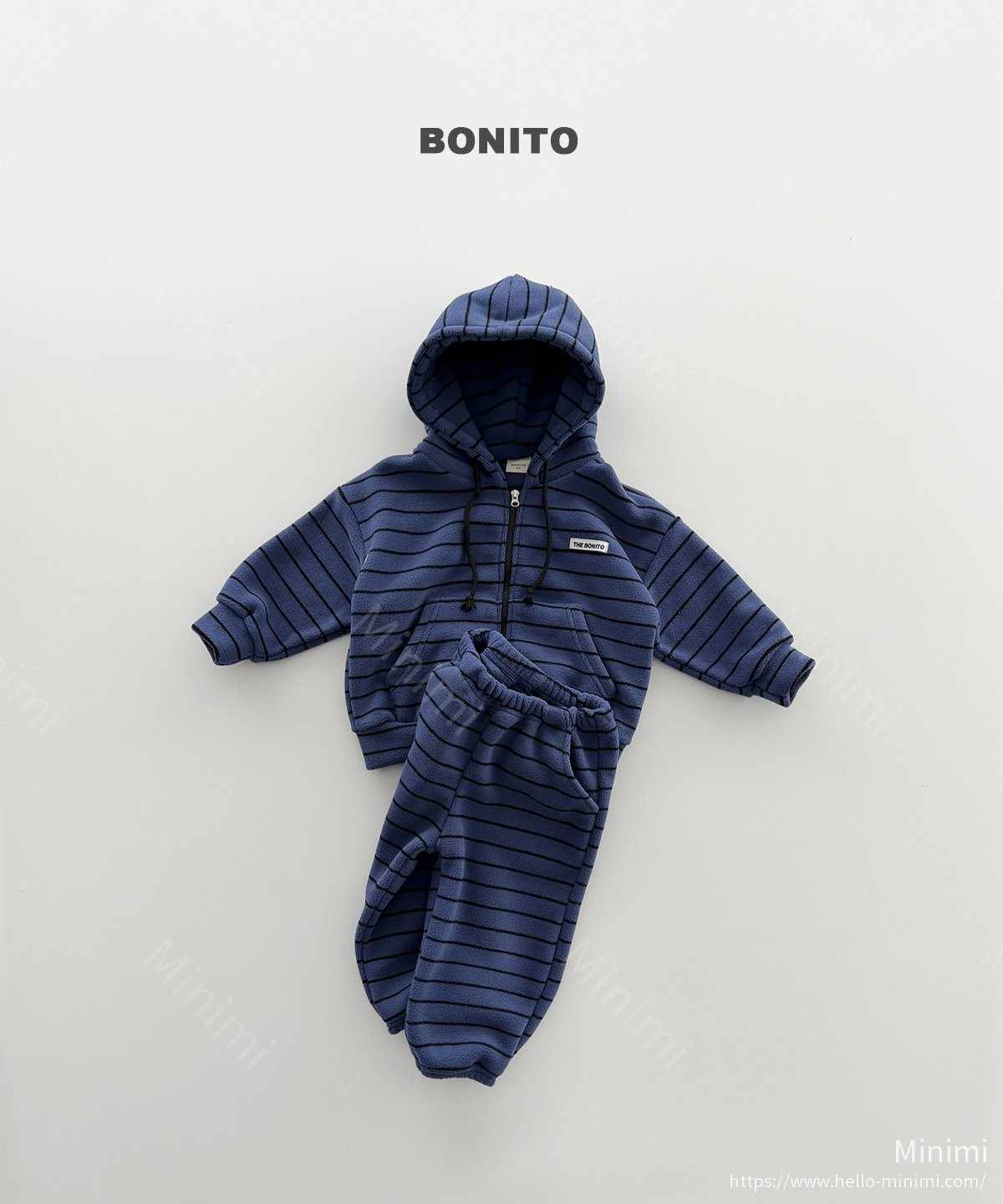 BONITO Uri Stripe Hood Zip-up Set 細節圖 8