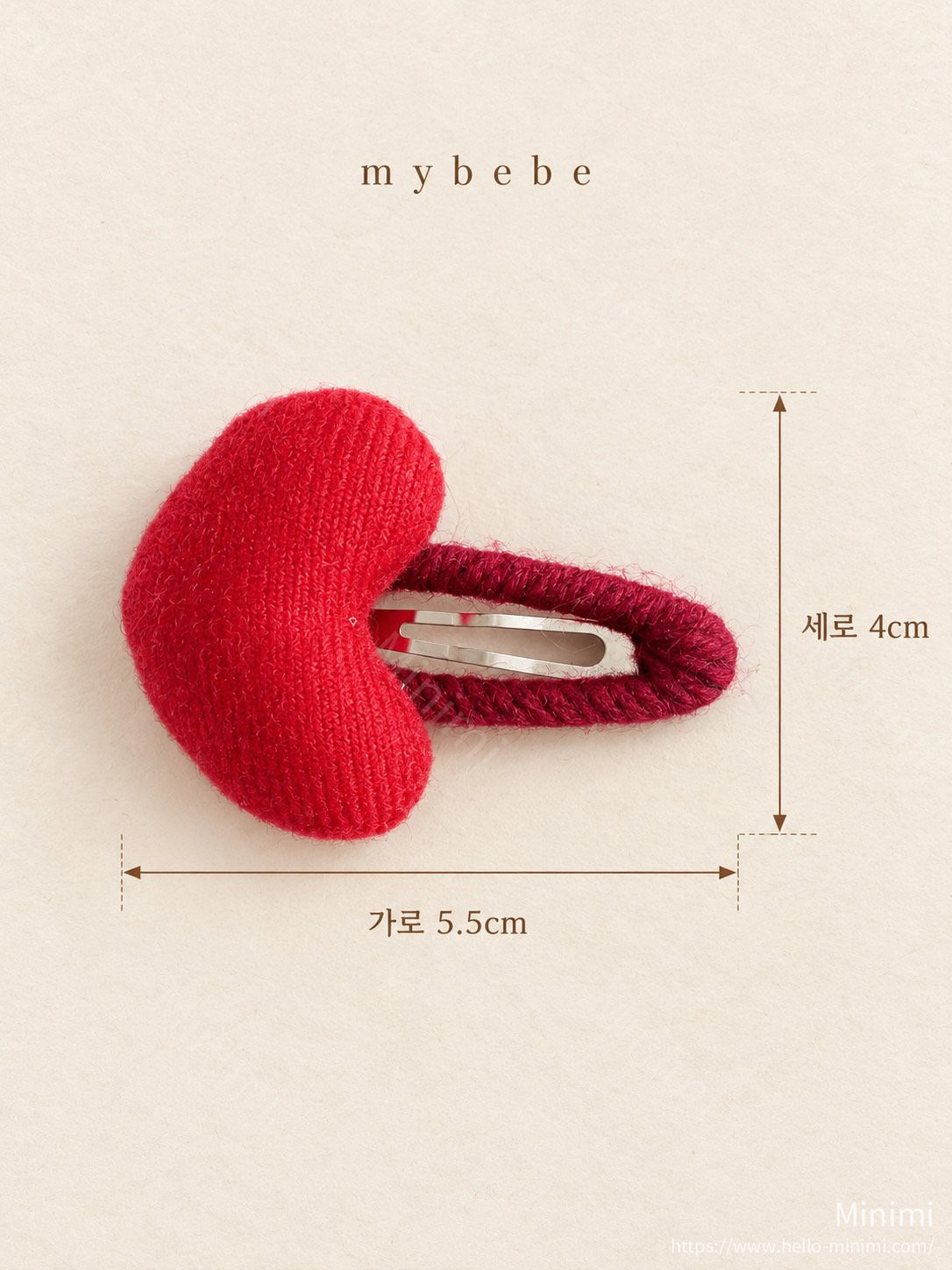 my_bébé 3D Heart Hairpin Set 細節圖 8