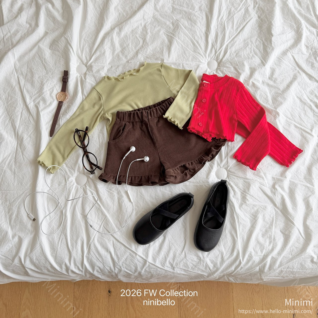 ninibello Heart Frill Corduroy Shorts 細節圖 12
