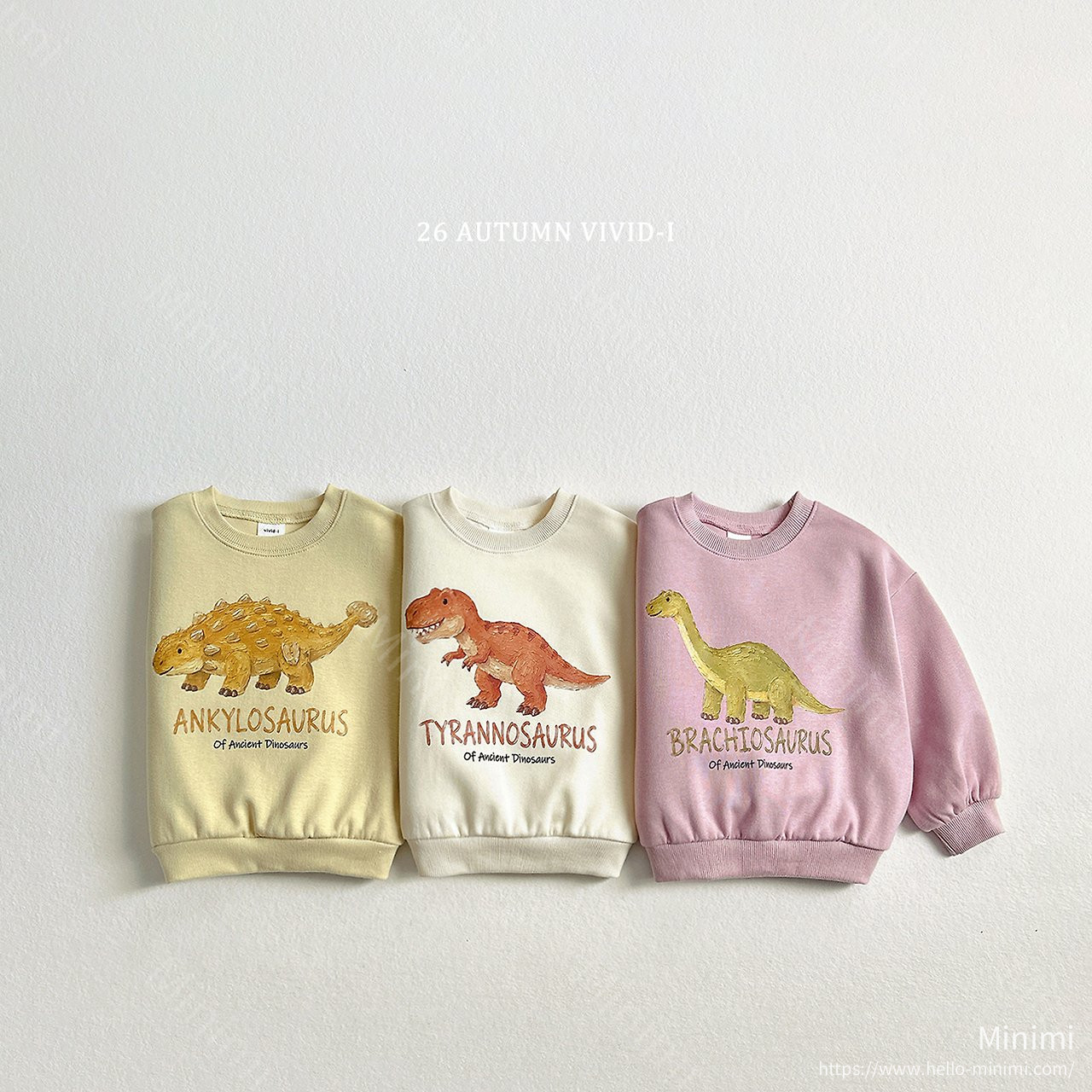 VIVID-I Painting Dino Sweatshirt - 韓國童裝代購主圖