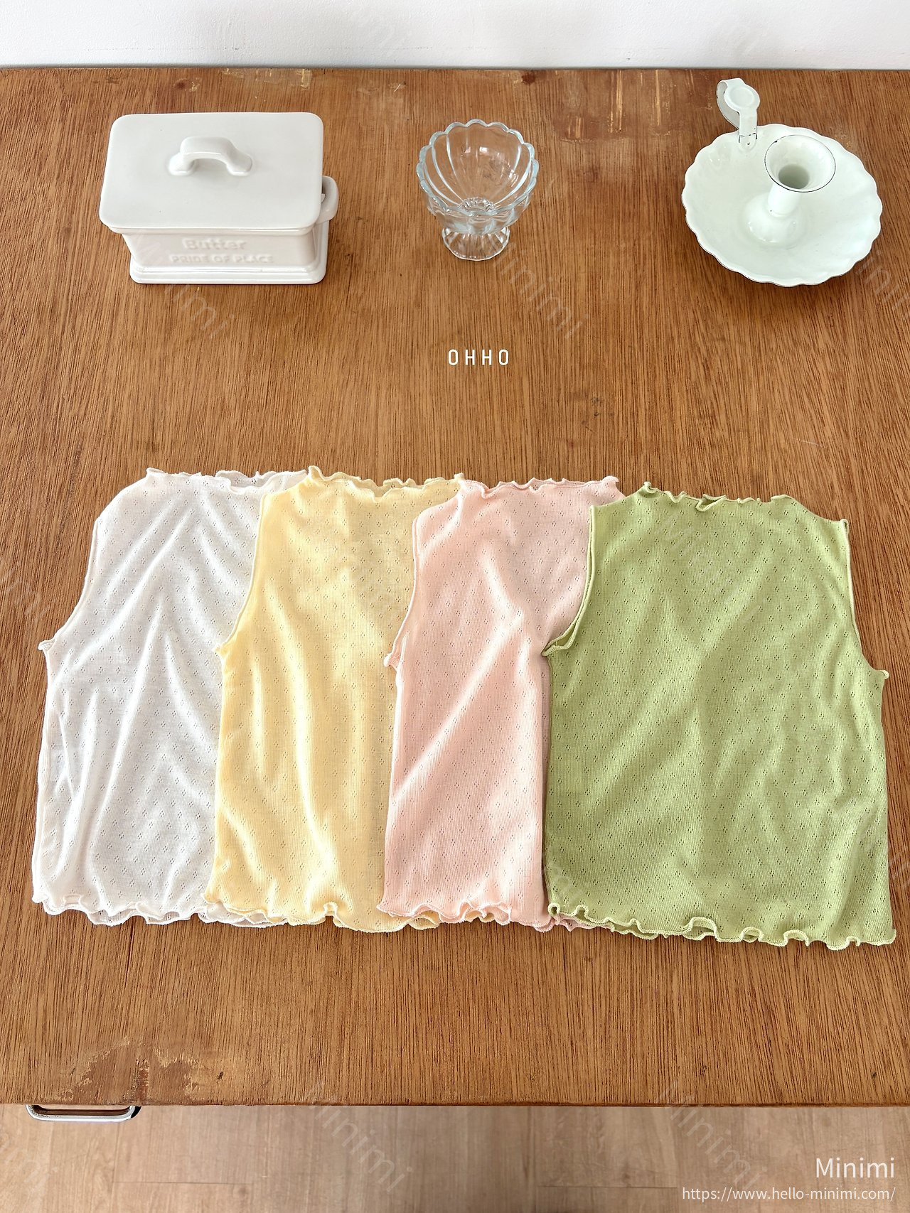 OHHO Eyelet Sleeveless Tee 細節圖 3