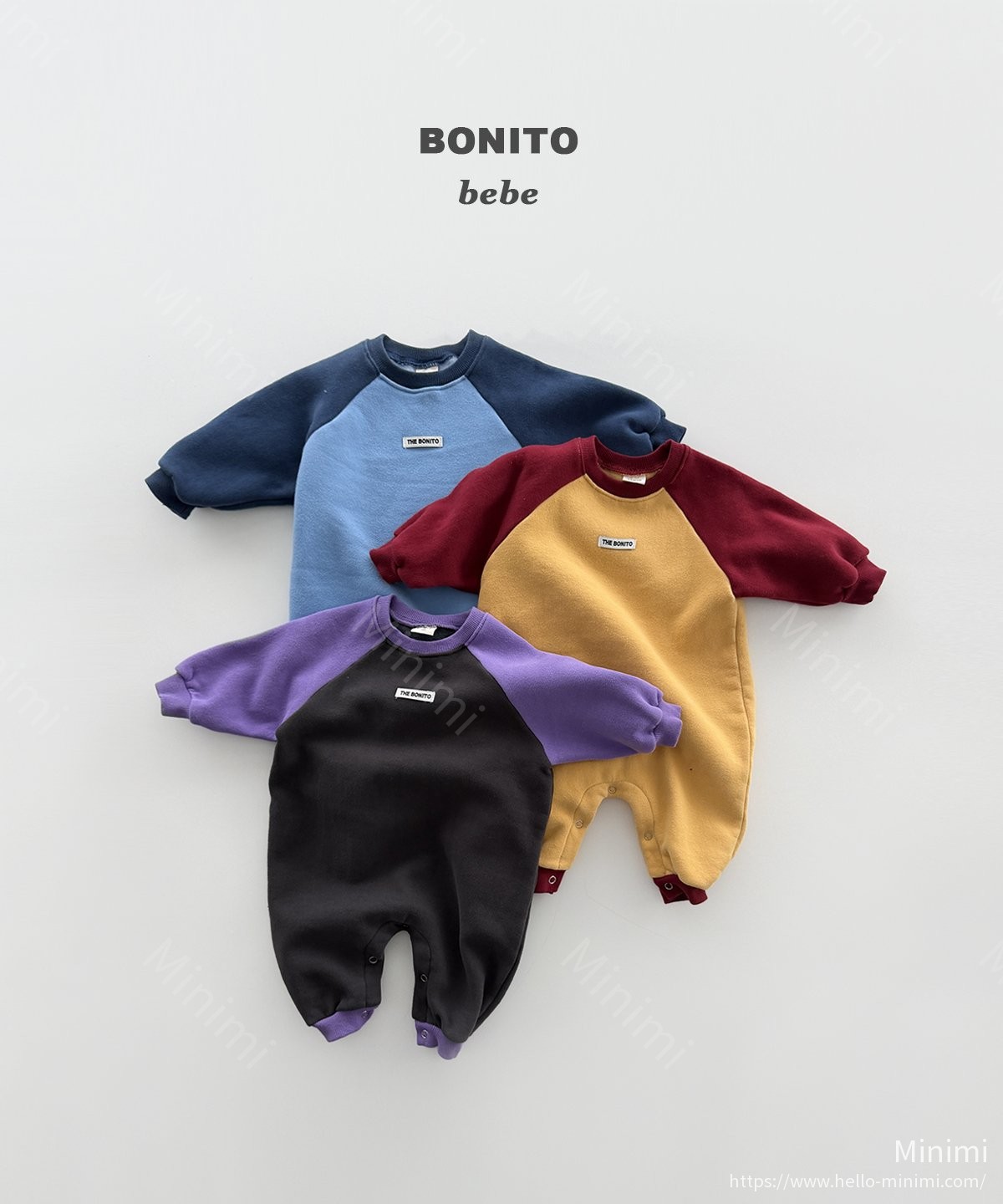 BONITO Colorblock Raglan Suit 韓國童裝現貨