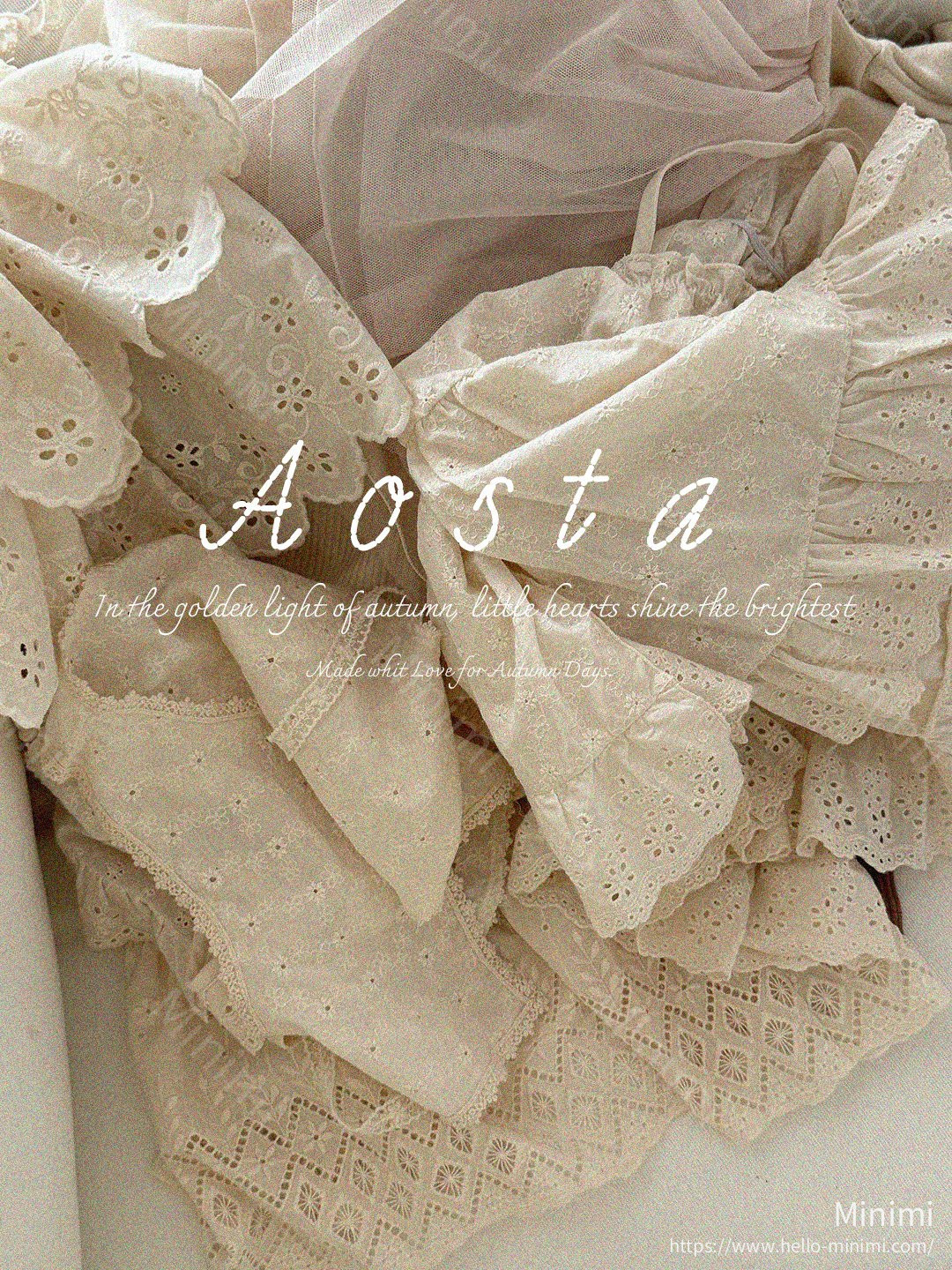 Aosta atelier Lace Cotton Open Dress 細節圖 6